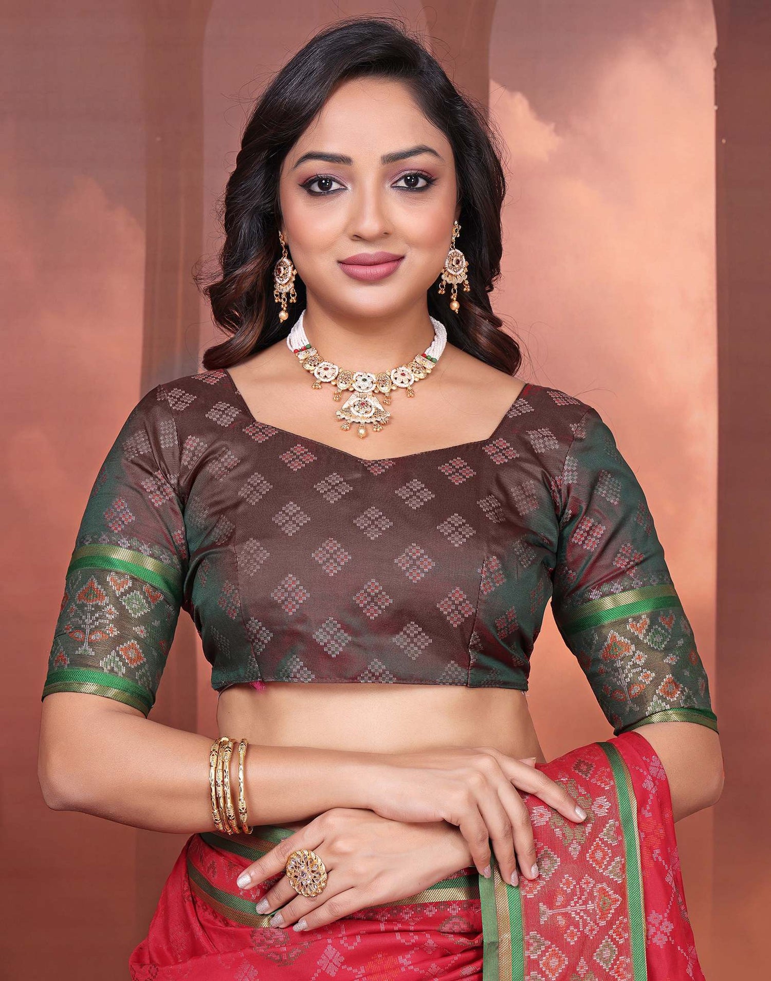 Red Silk Woven Patola Saree