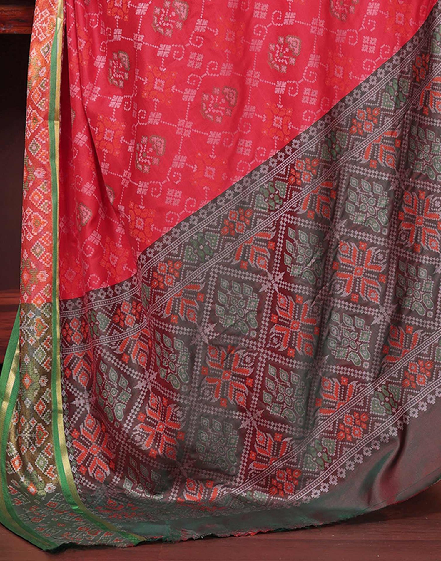 Red Silk Woven Patola Saree
