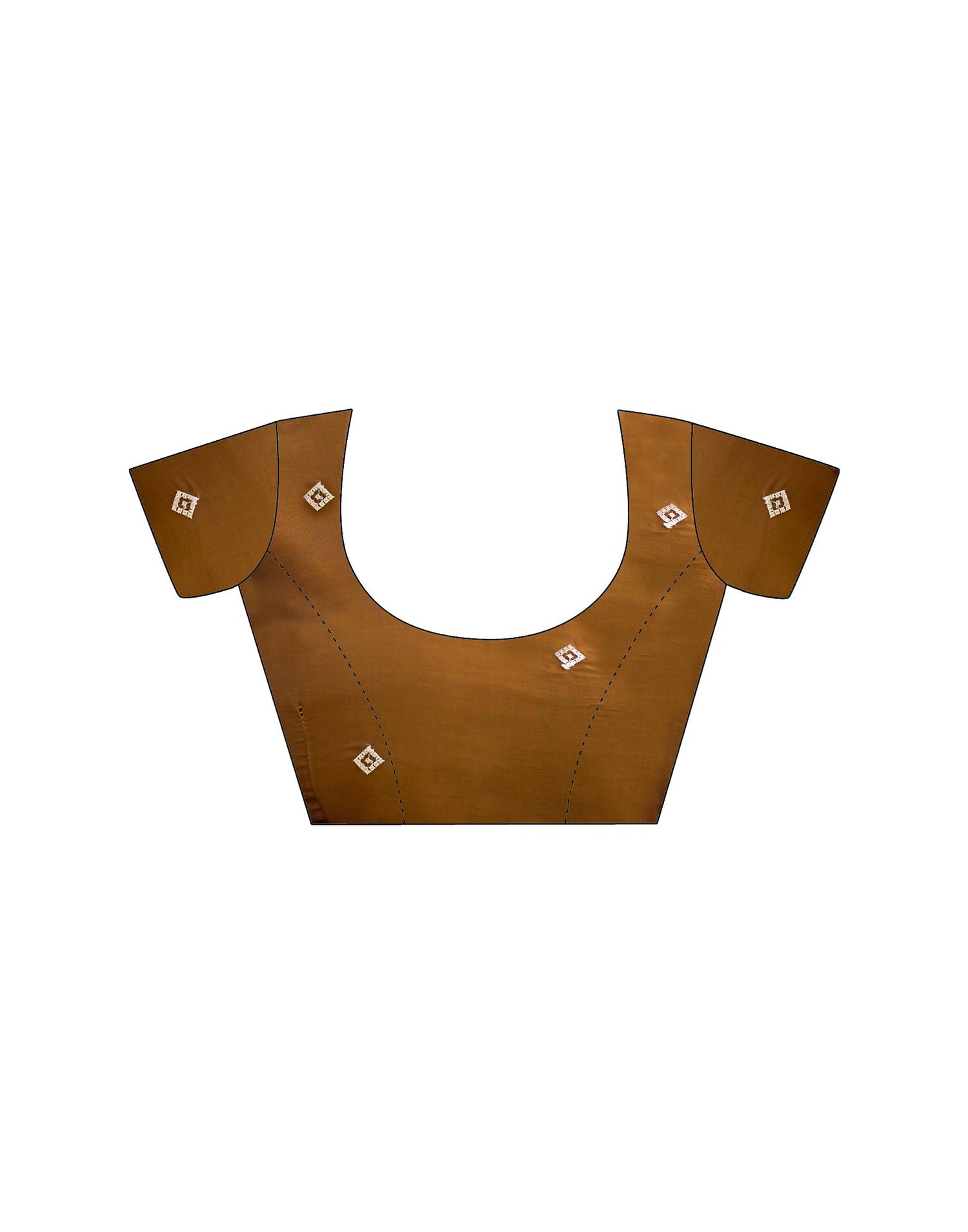 Brown Shimmer Sequence Embroidery Saree