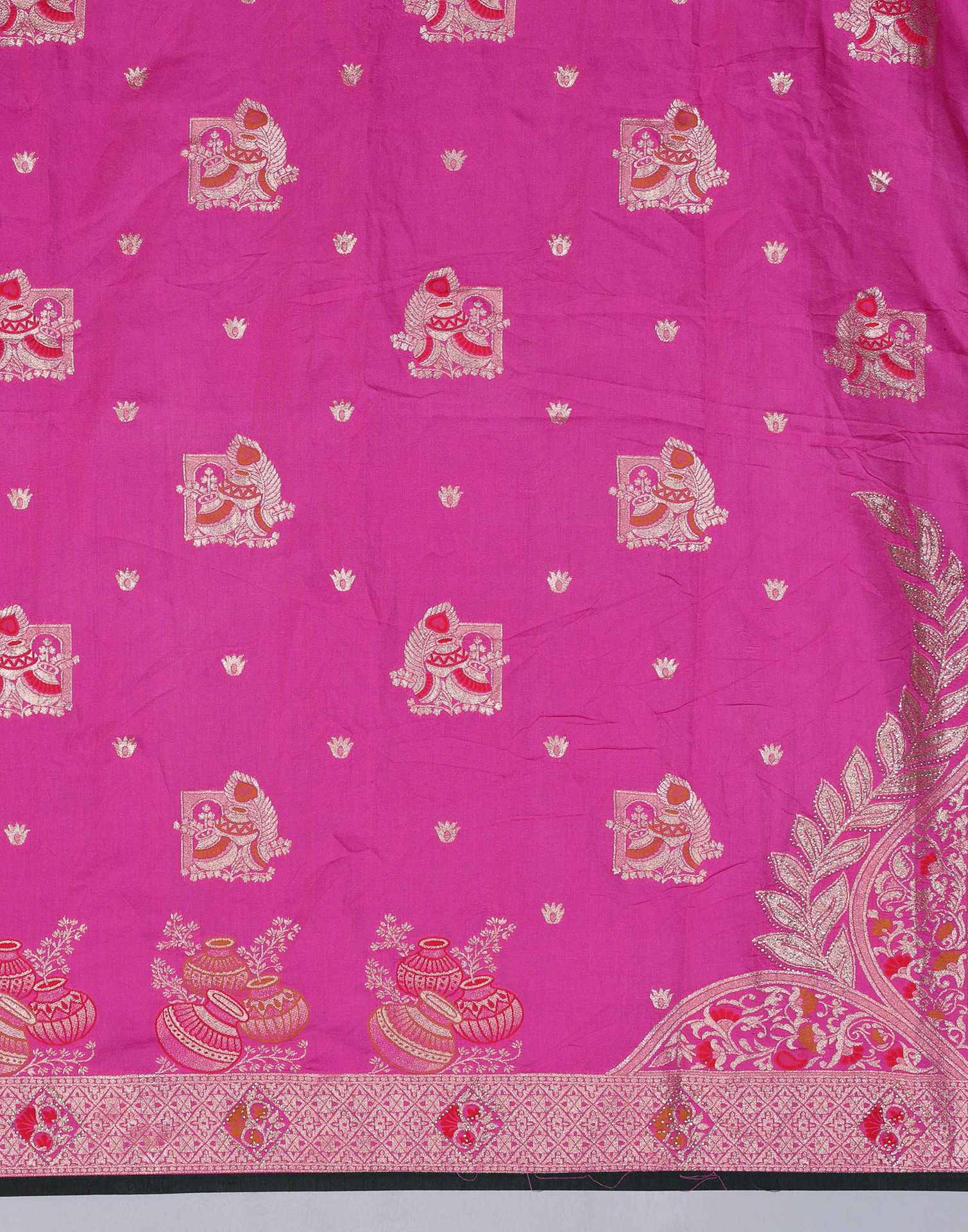 Pink Silk Woven Saree