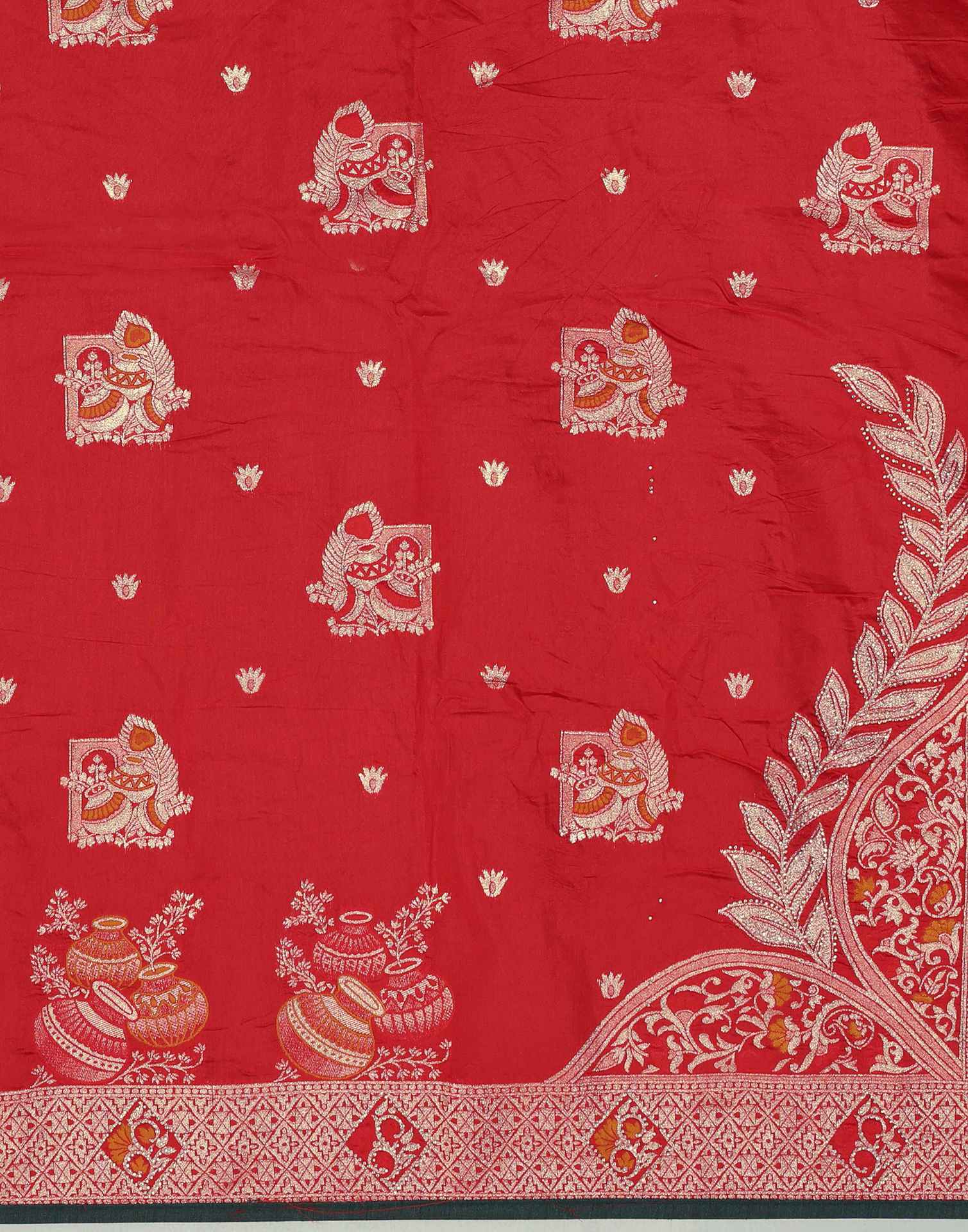 Red Silk Woven Saree