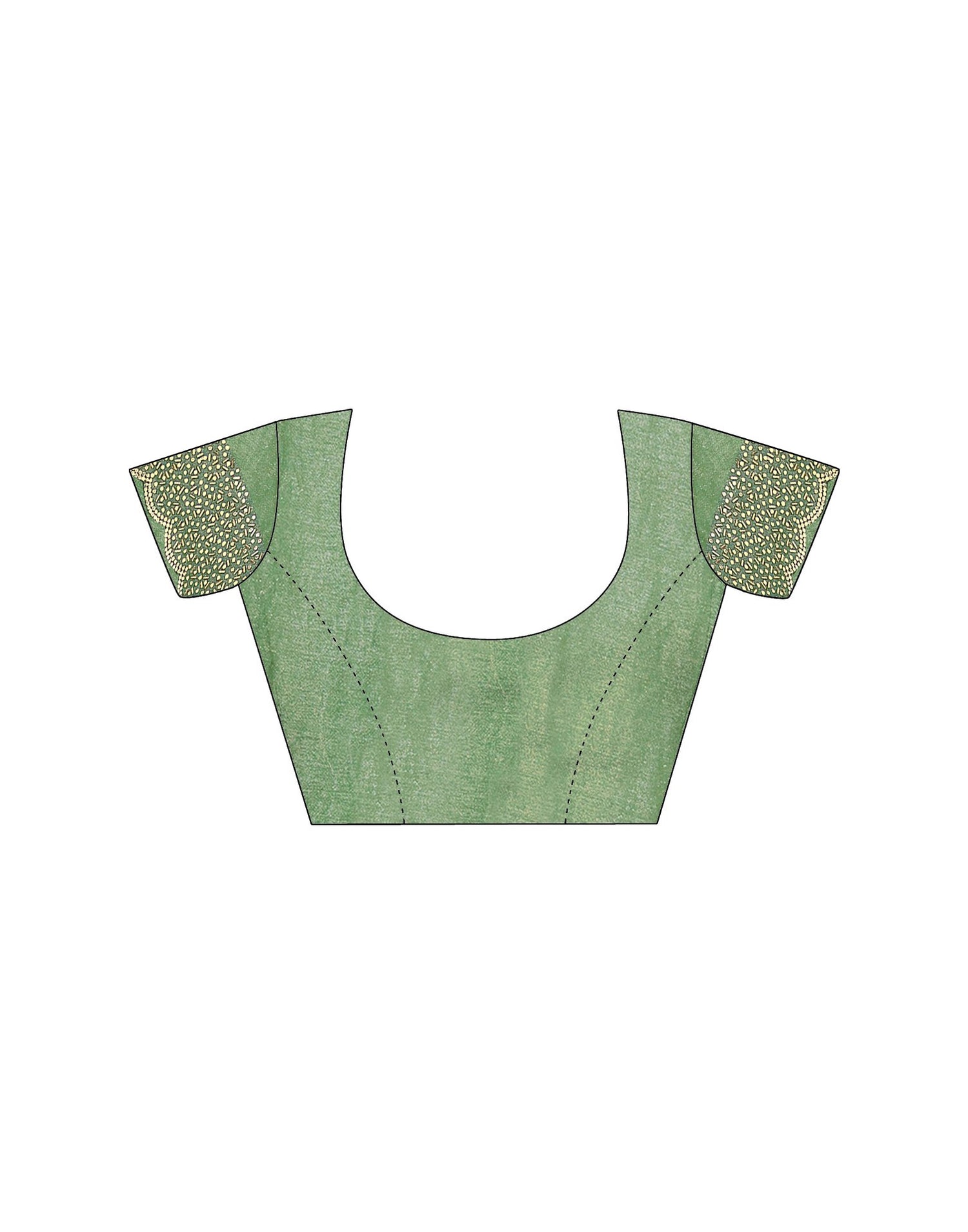 Pista Green Tissue Silk Stone Work Swarovski Saree