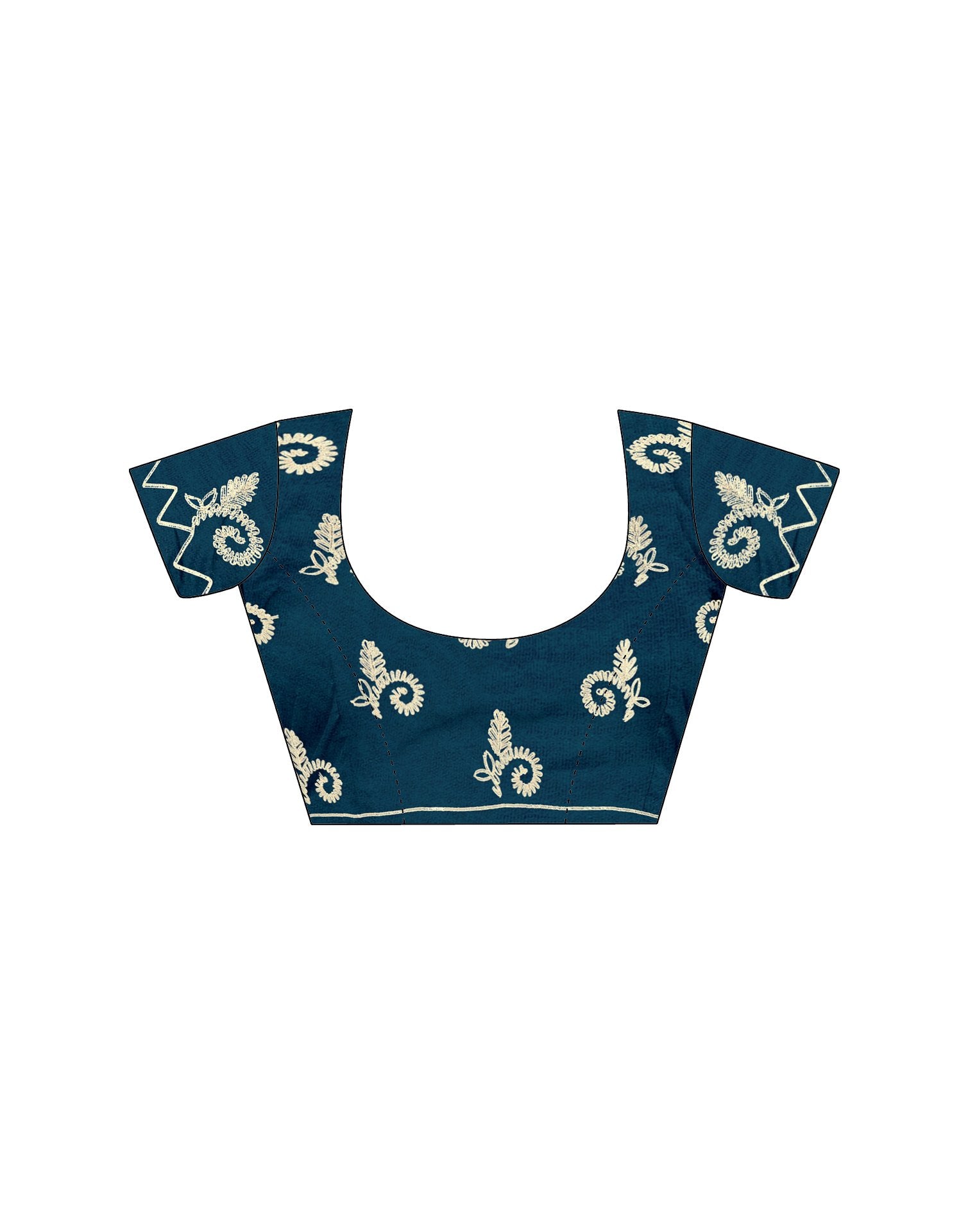 Blue Chinnon Printed Bandhani Saree