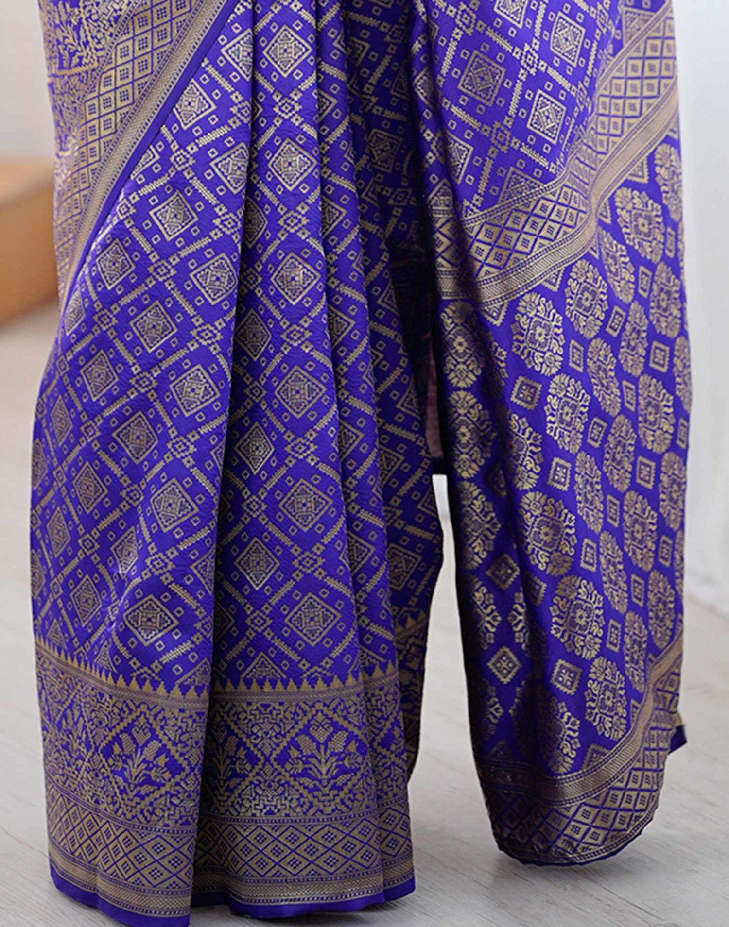 Violet Silk Woven Banarasi Saree