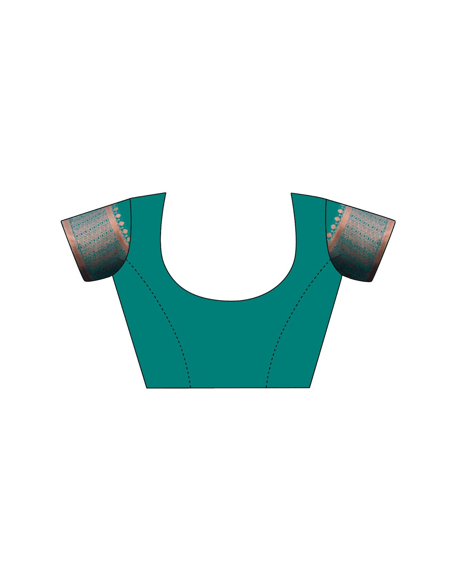 Teal Green Silk Woven Banarasi Saree