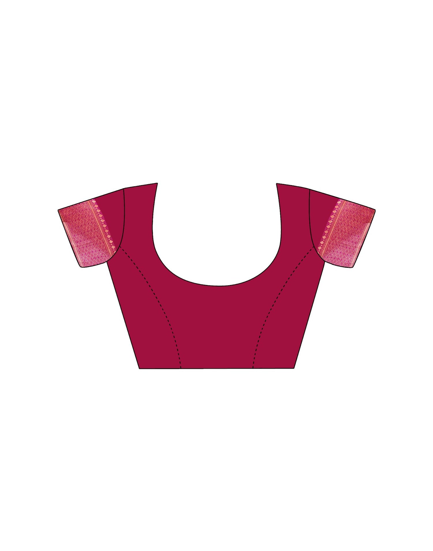 Magenta Silk Woven Banarasi Saree