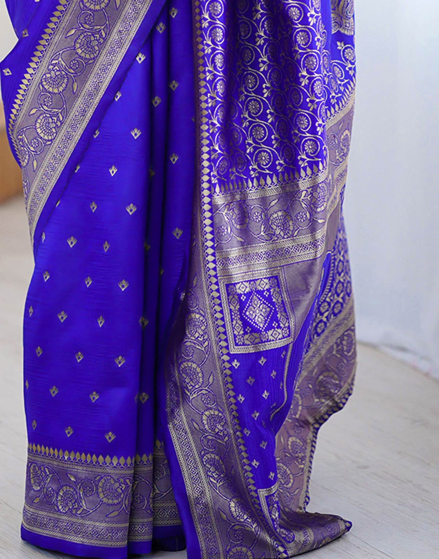 Blue Silk Woven Banarasi Saree