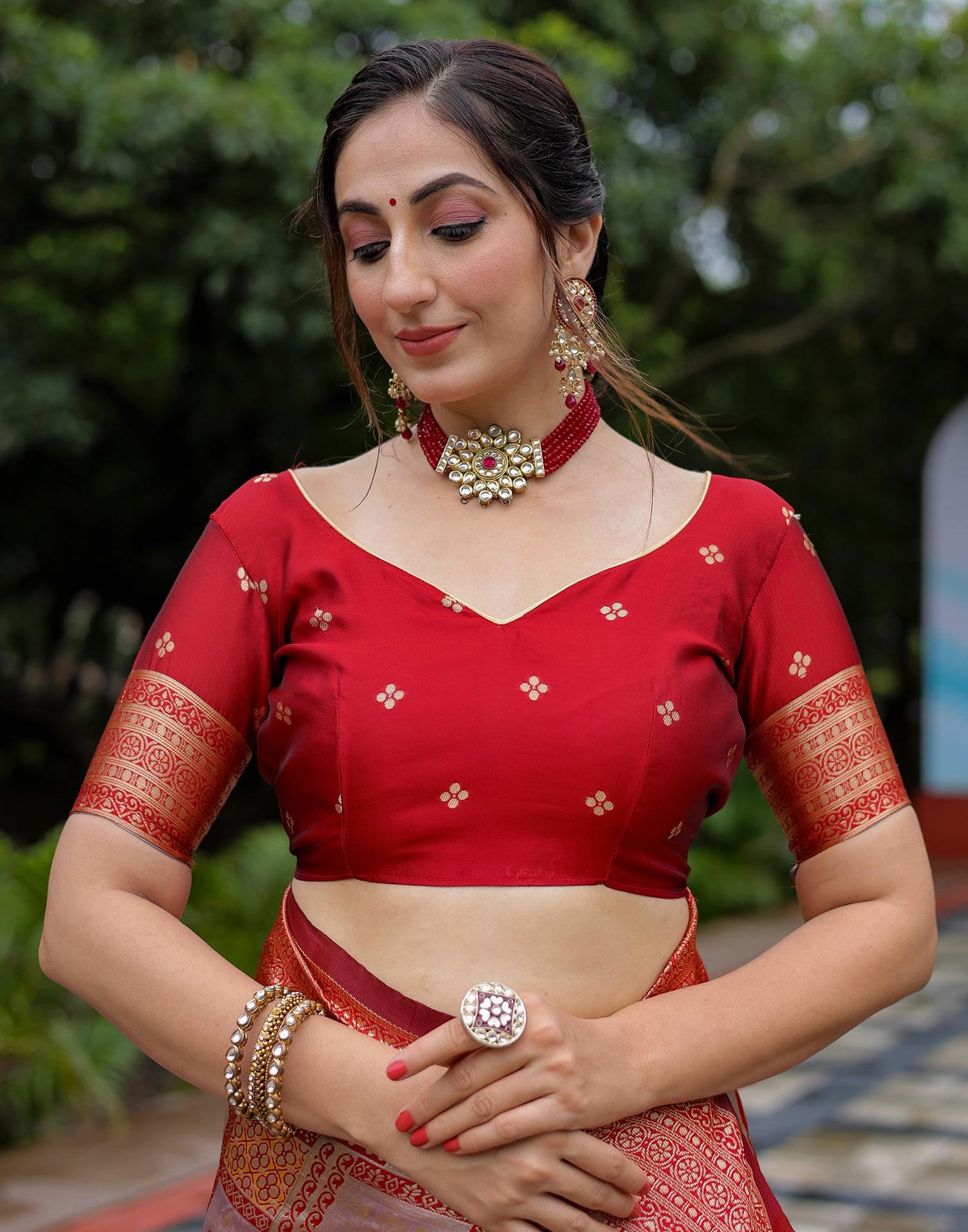 Light Mauve Silk Woven Saree