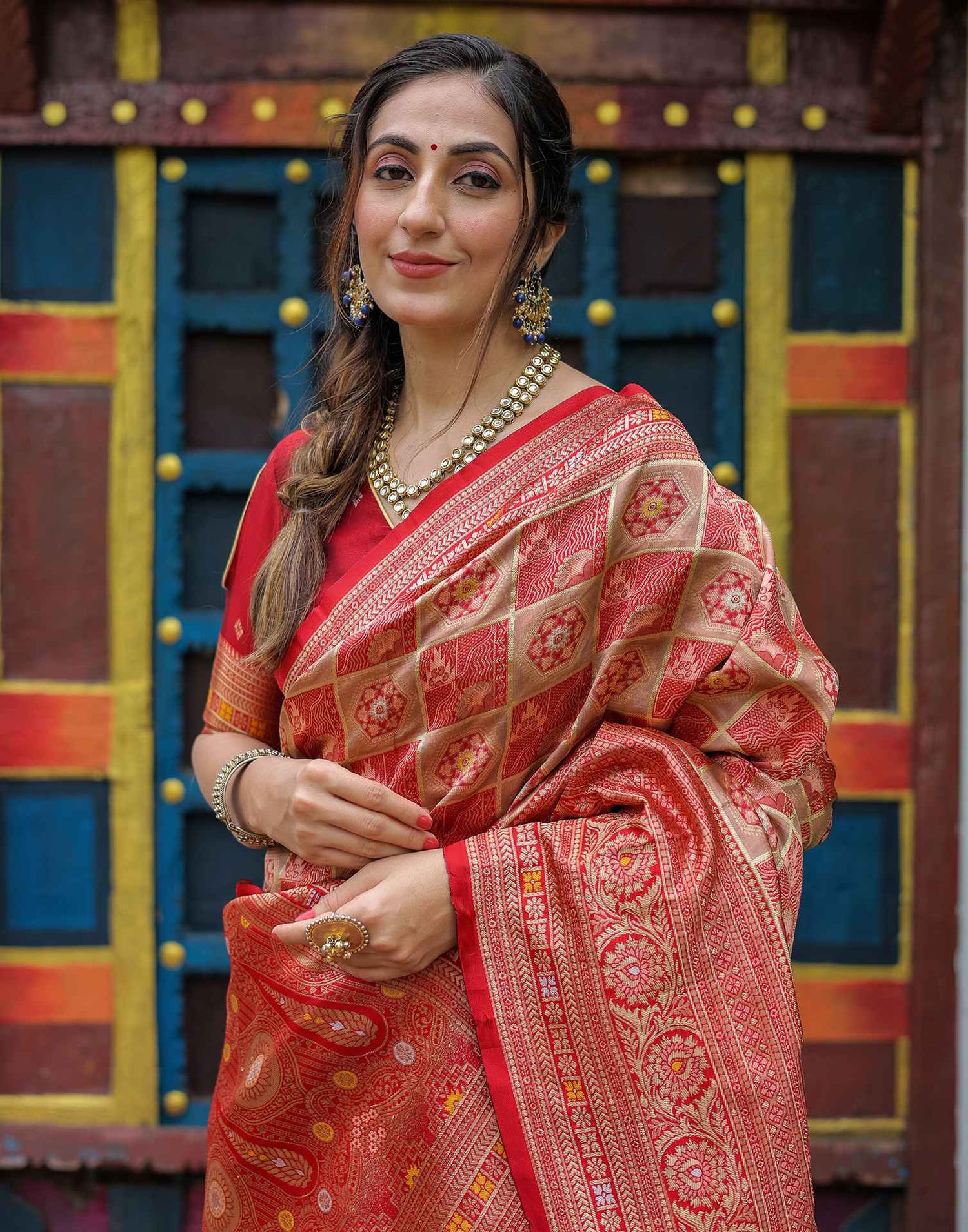 Light Brown Silk Woven Saree