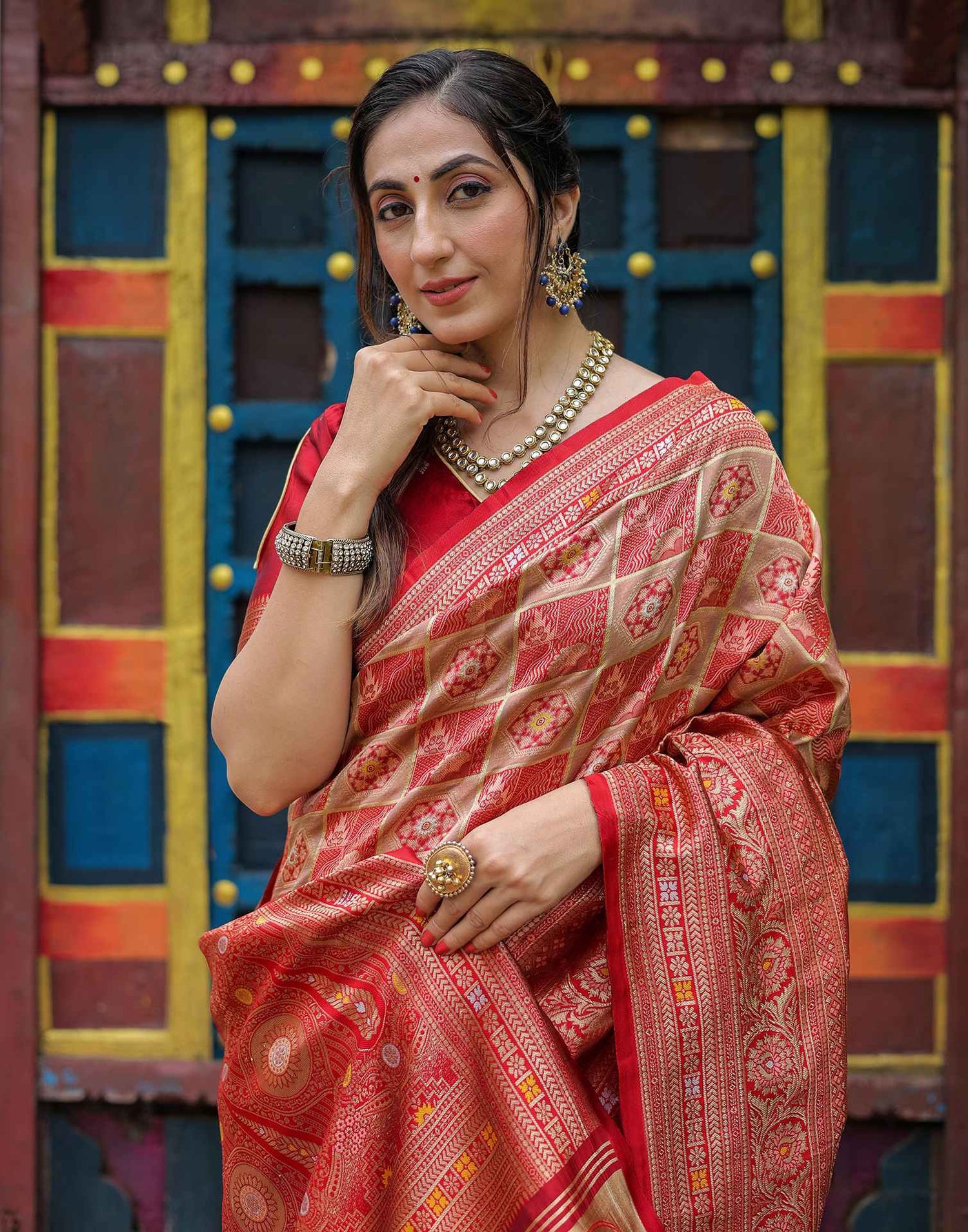 Light Brown Silk Woven Saree