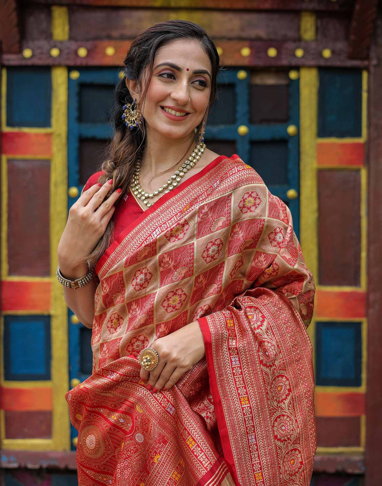 Light Brown Silk Woven Saree