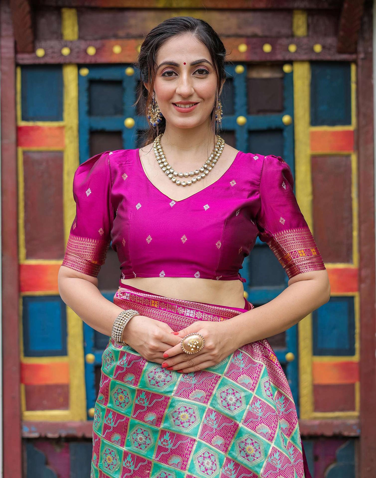 Mint Green Silk Woven Saree