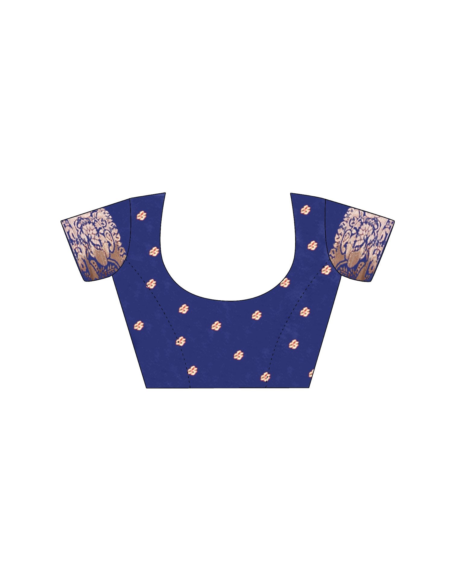 Navy Blue Silk Woven Banarasi Saree