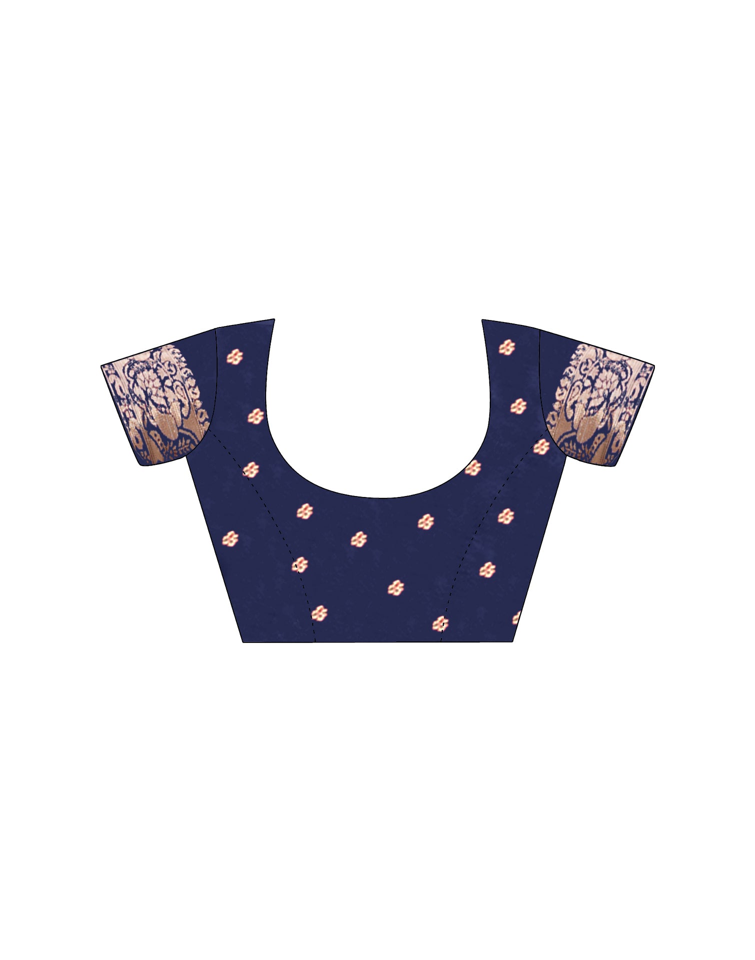 Navy Blue Silk Woven Banarasi Saree