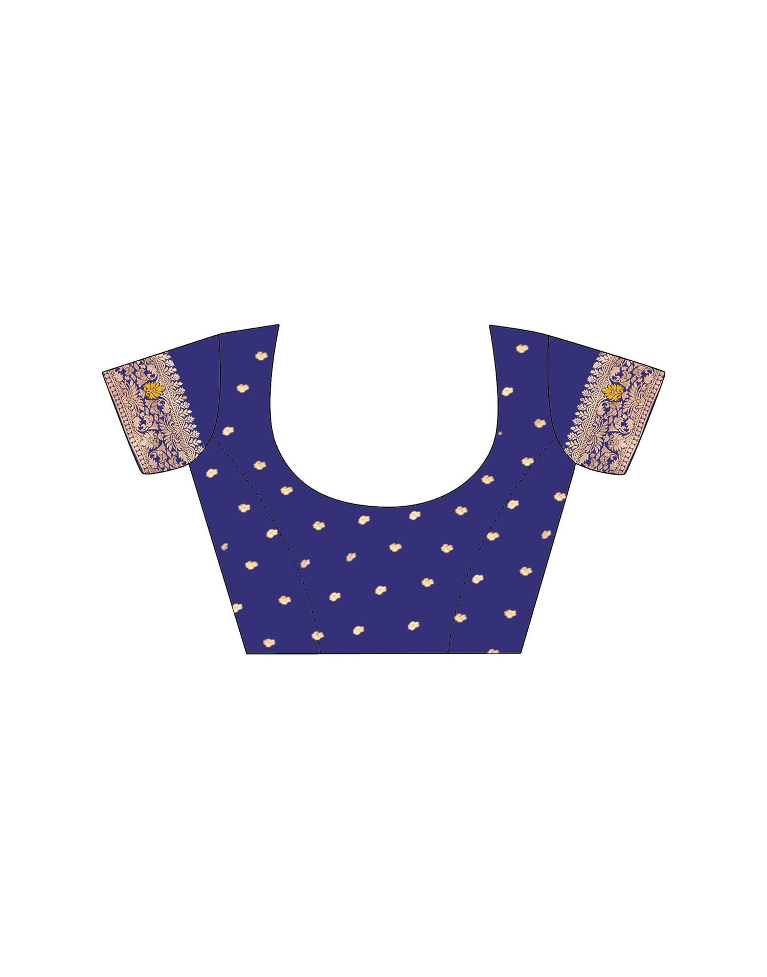 Navy Blue Silk Woven Banarasi Saree