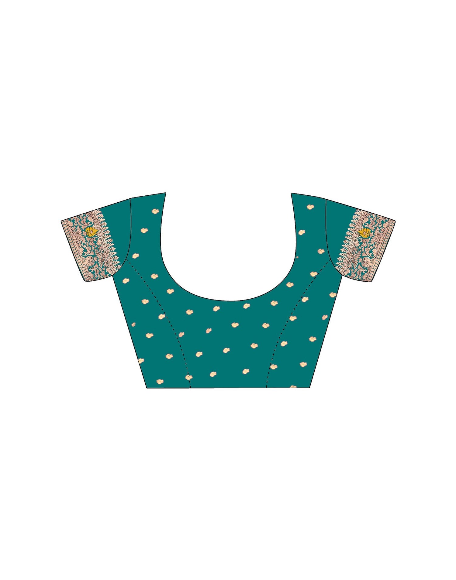 Teal Green Silk Woven Banarasi Saree