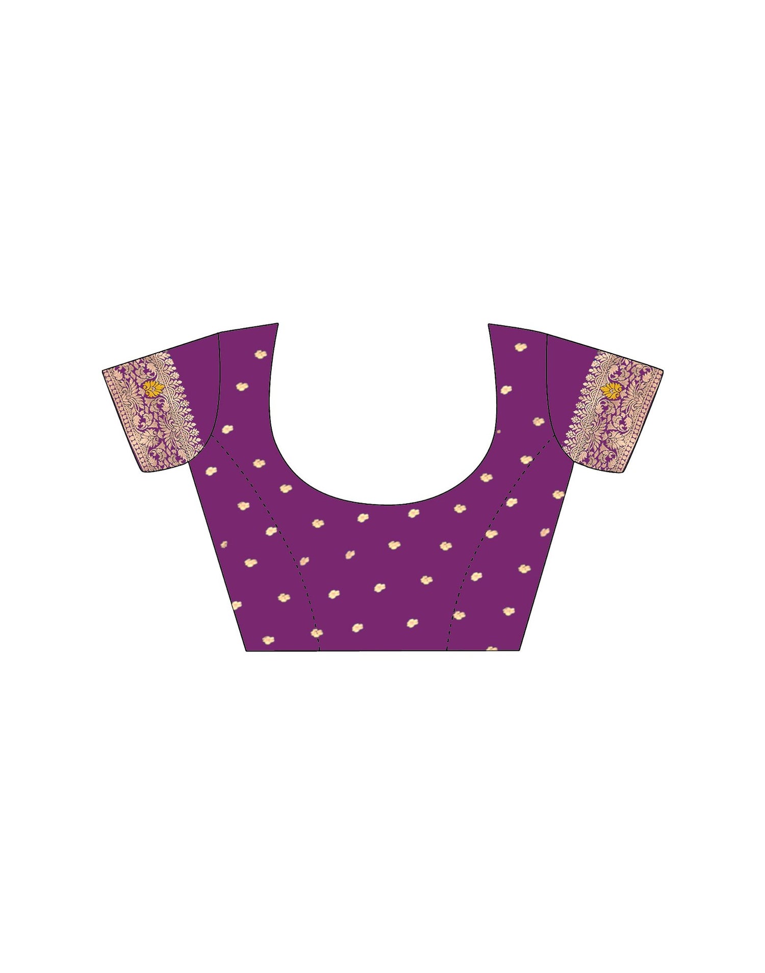 Dark Purple Silk Woven Banarasi Saree