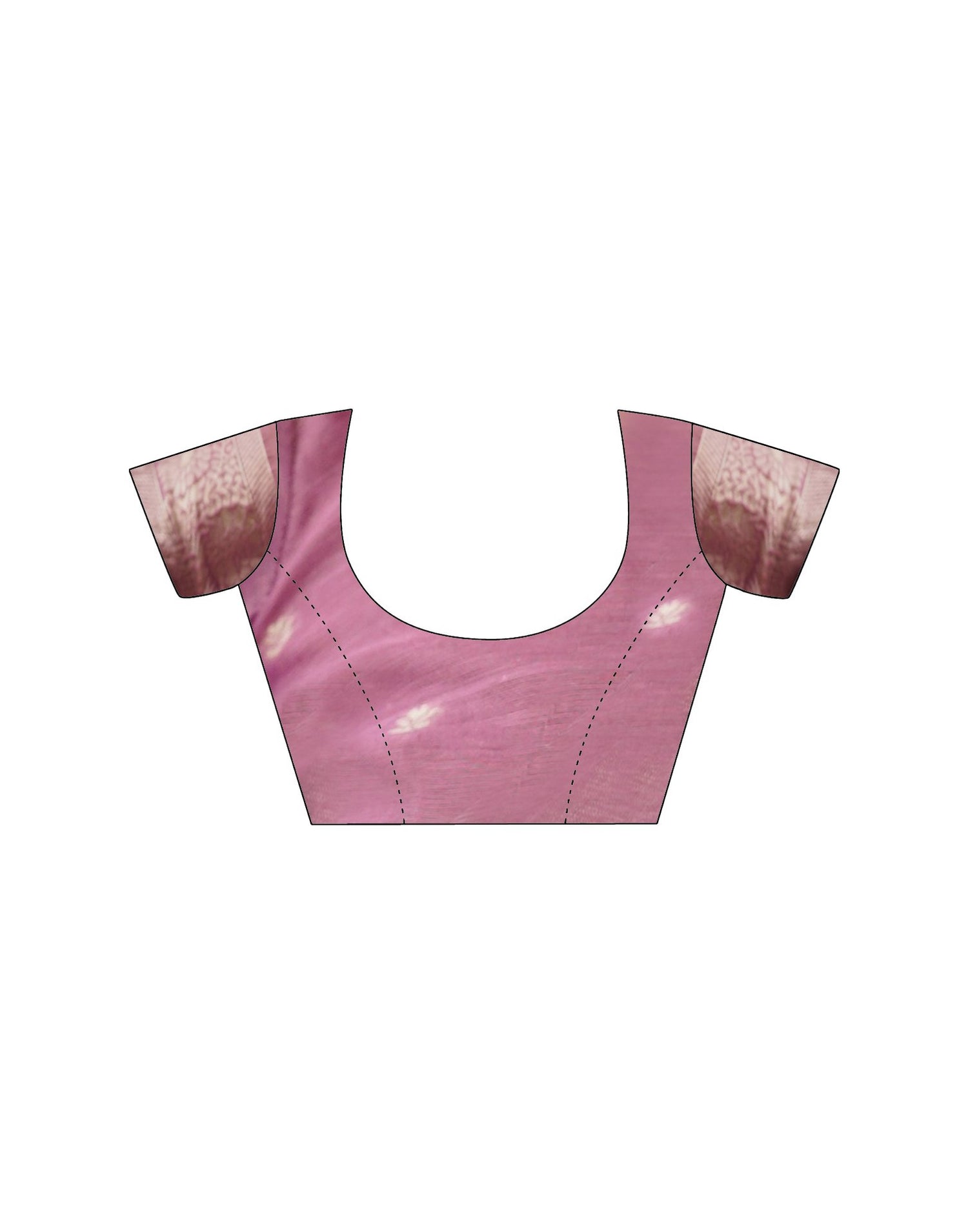 Dusty Mauve Chanderi Cotton Woven Saree