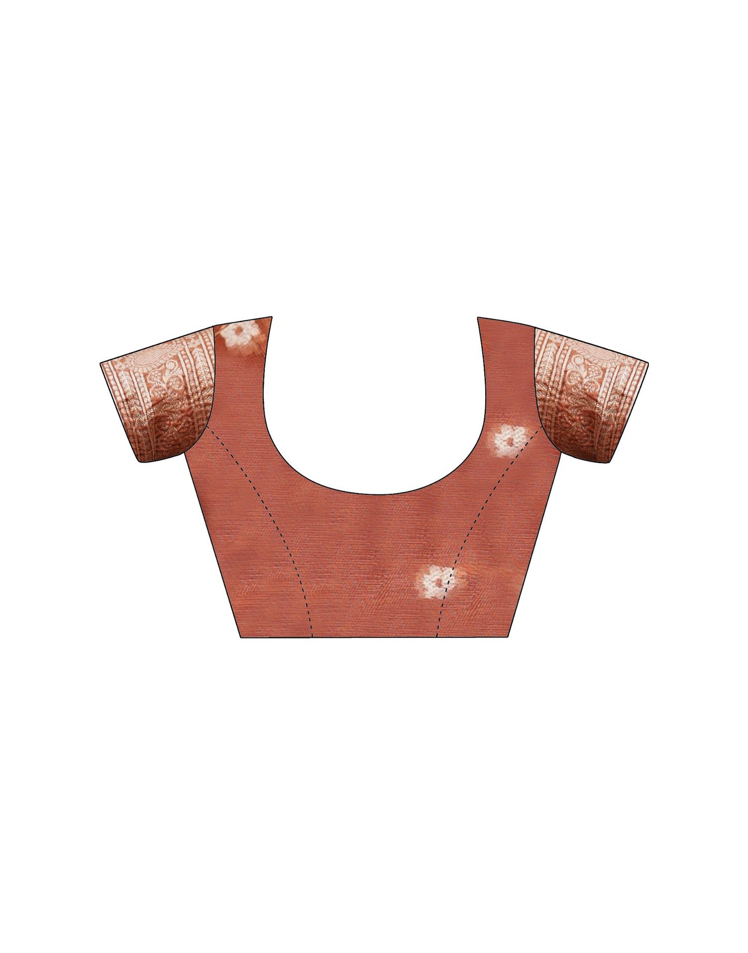 Brown Chanderi Cotton Woven Saree