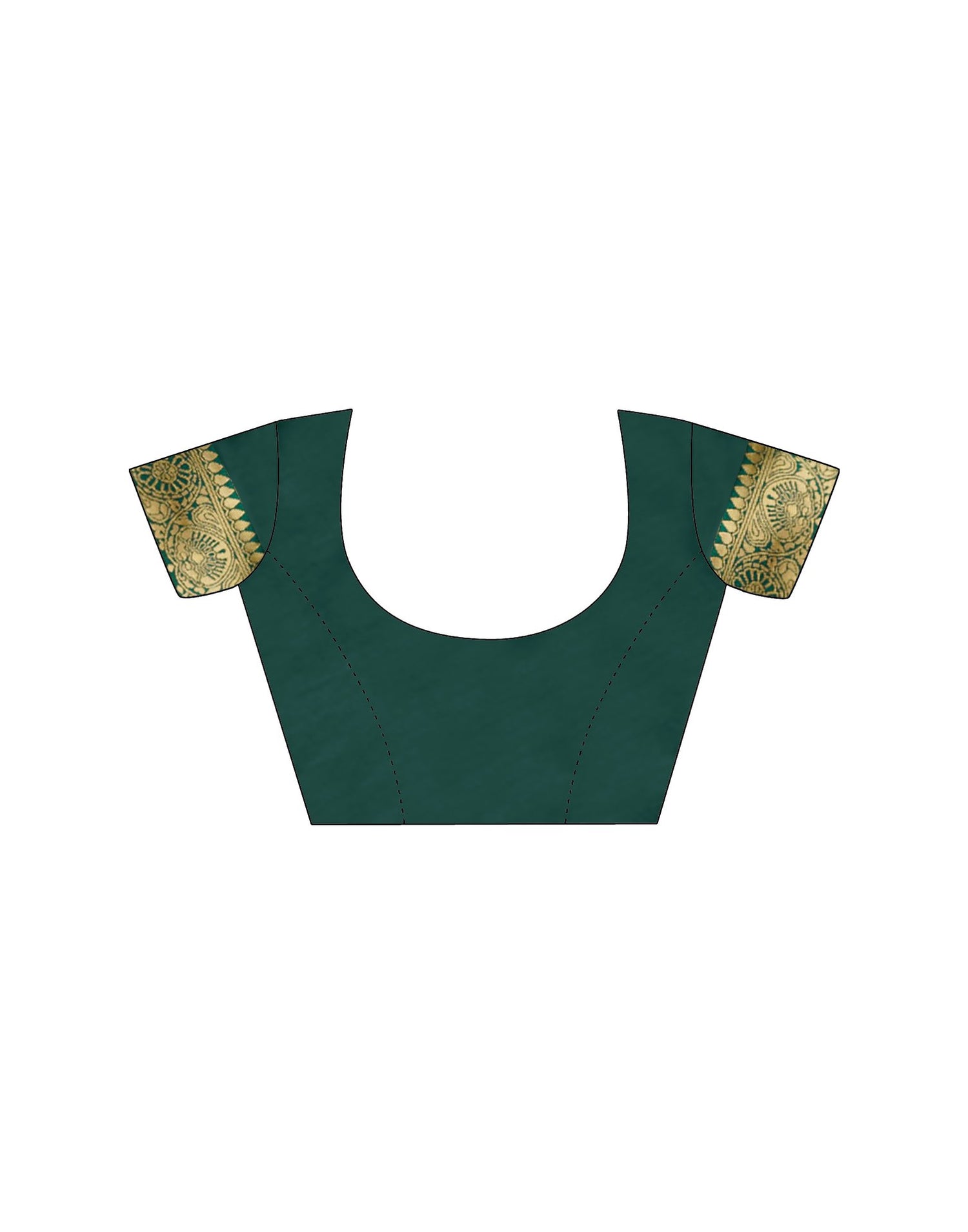 Bottle Green Silk Woven Saree