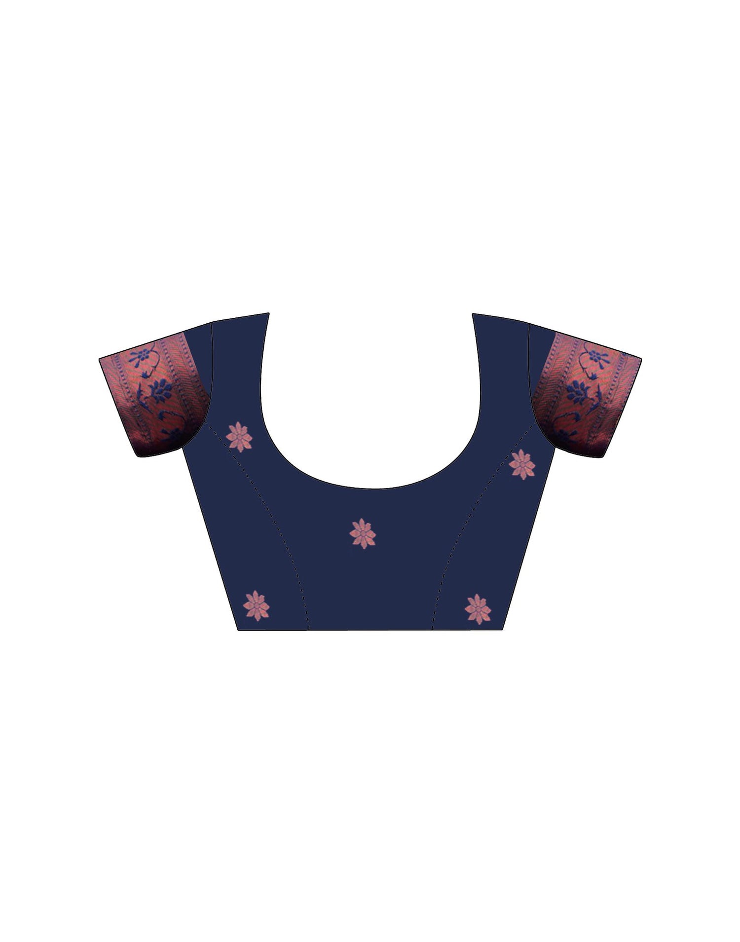 Dusty Rani Pink Silk Woven Saree