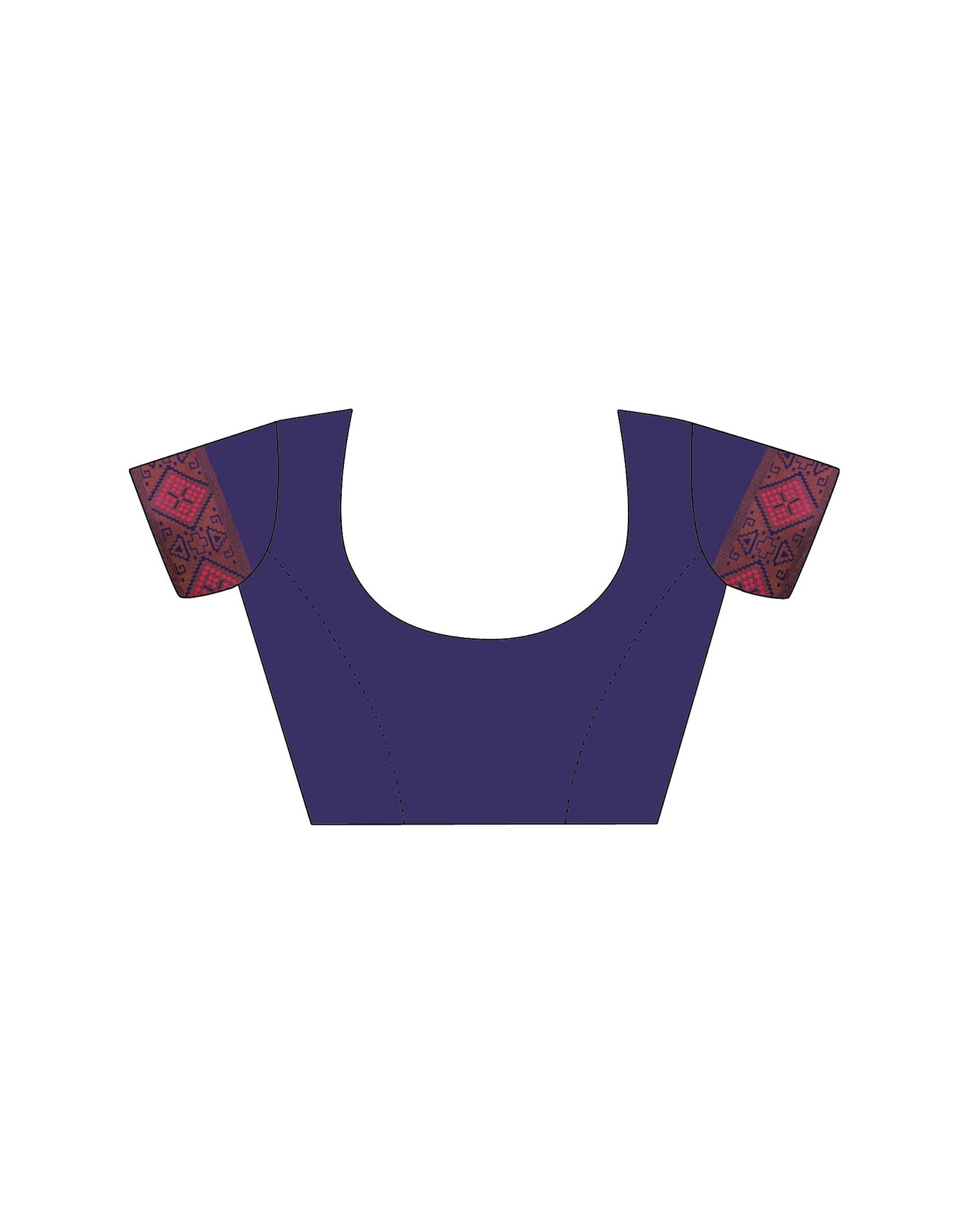 Magenta Silk Woven Saree