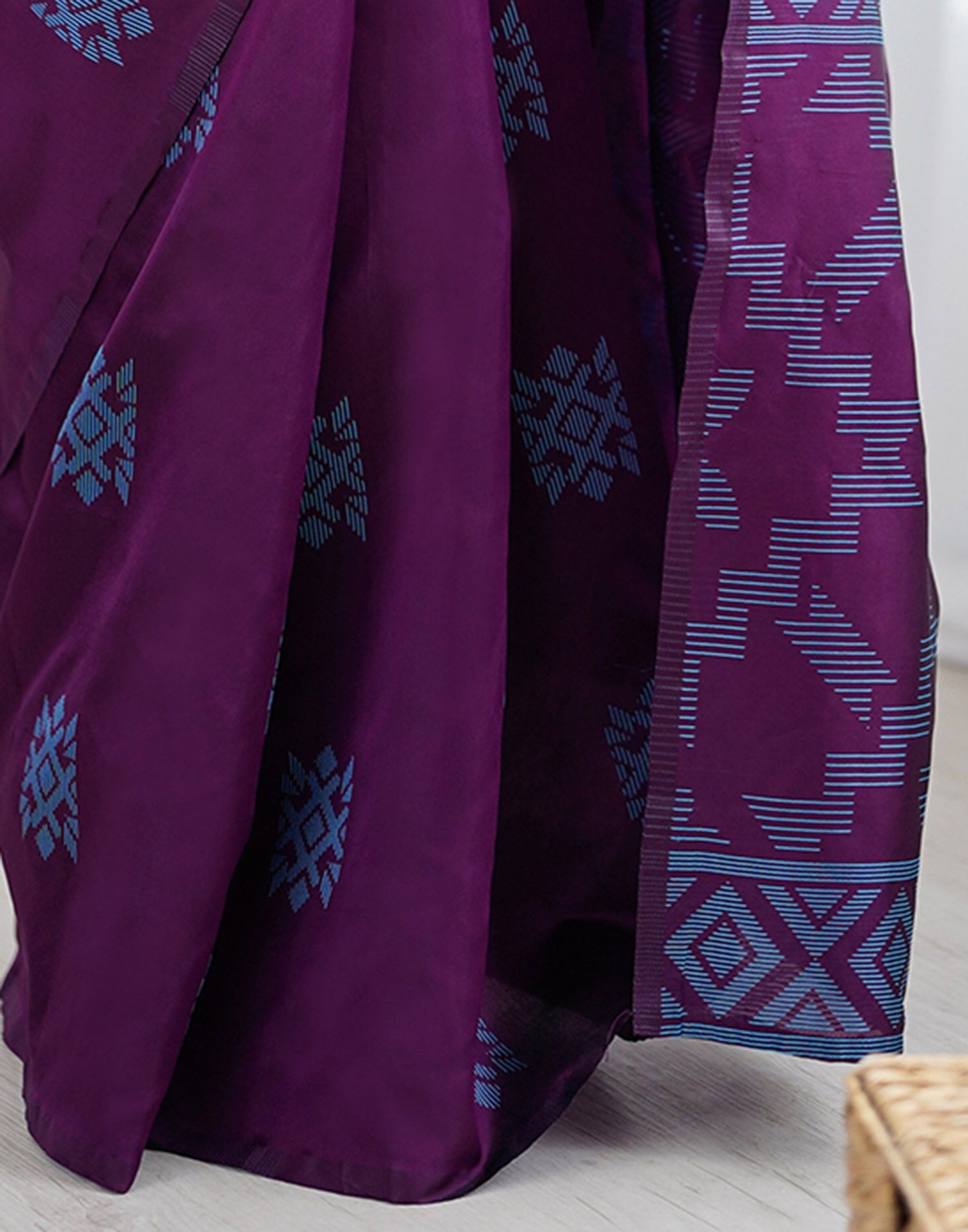 Purple Silk Woven Saree
