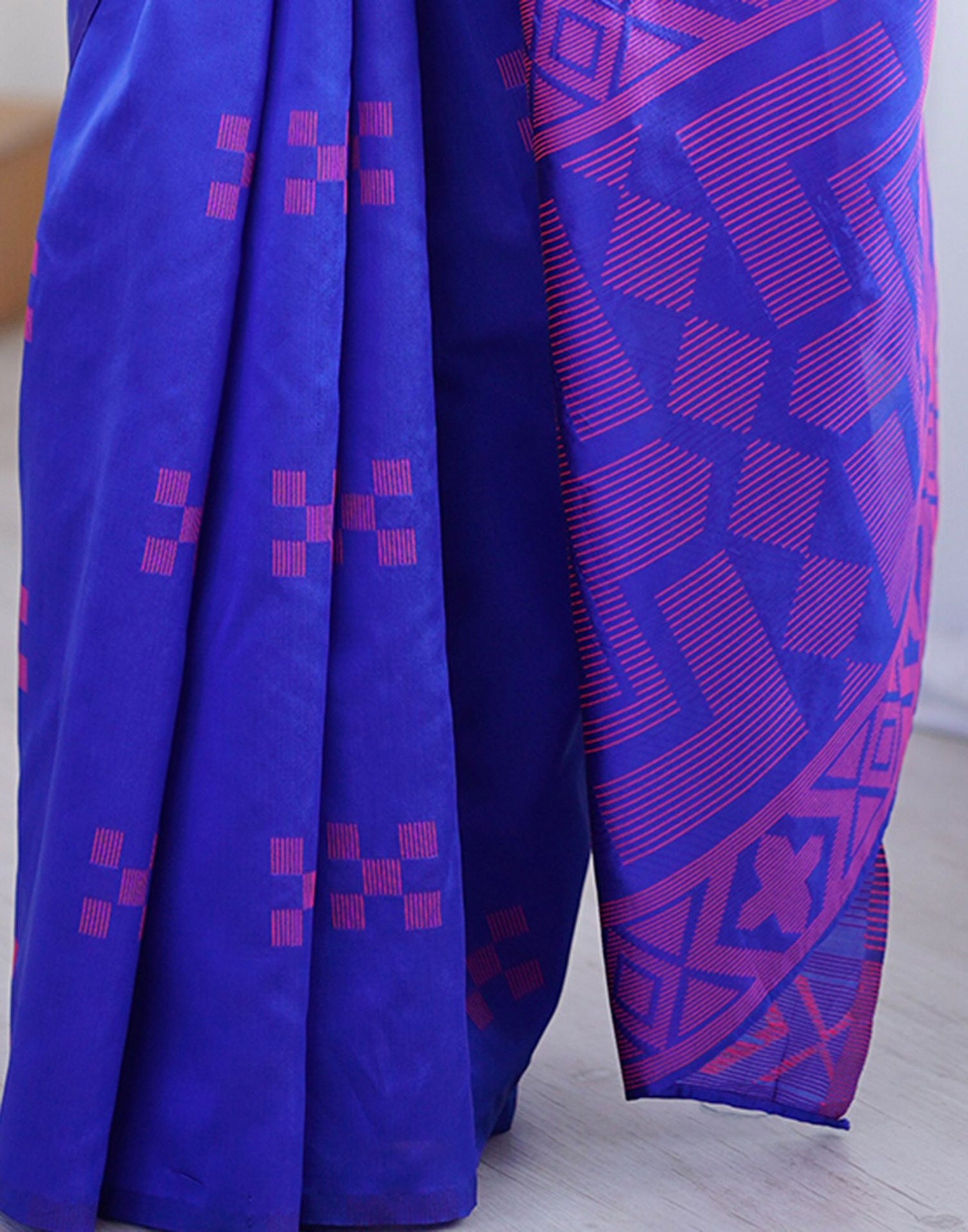 Blue Silk Woven Saree