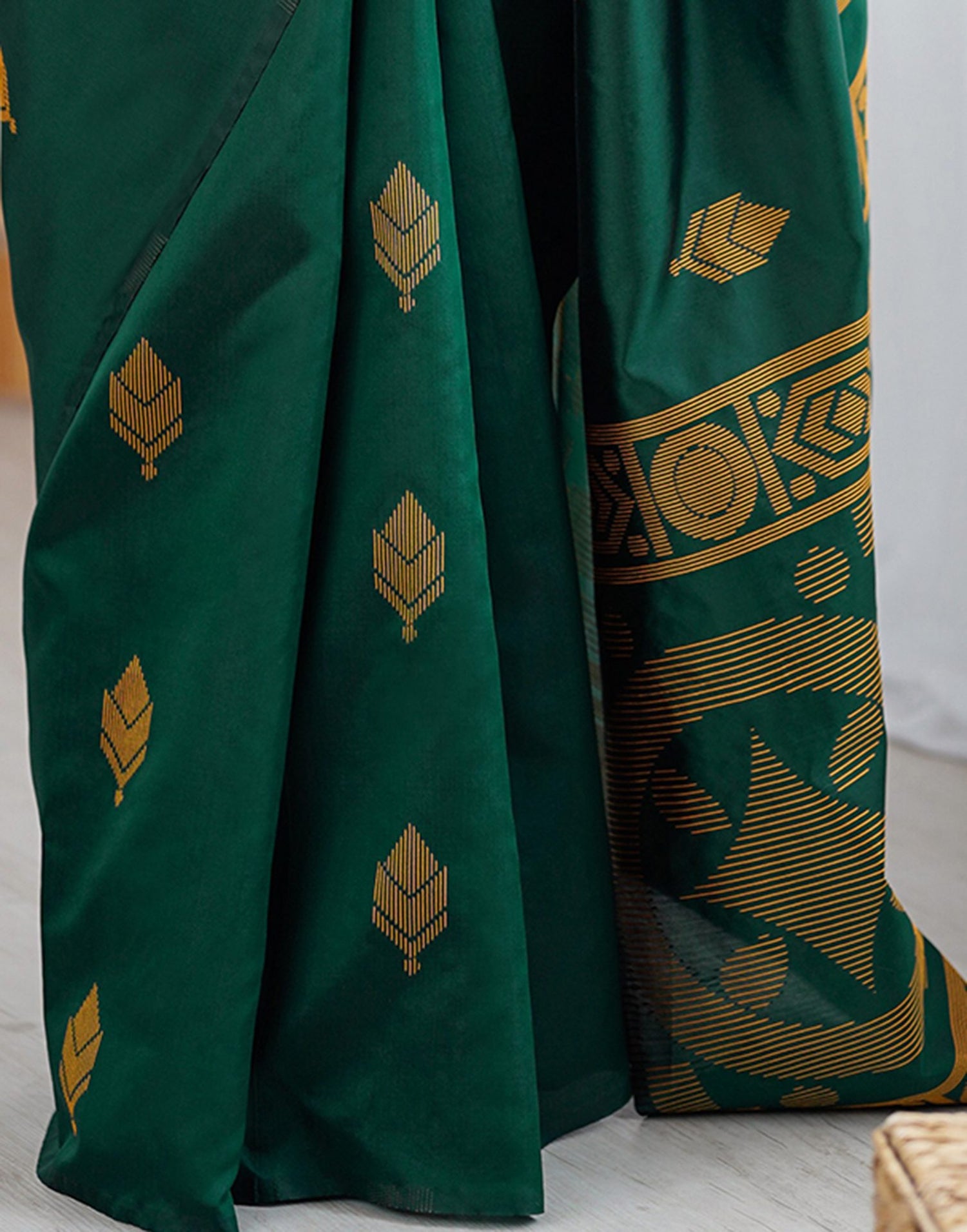 Green Silk Woven Saree
