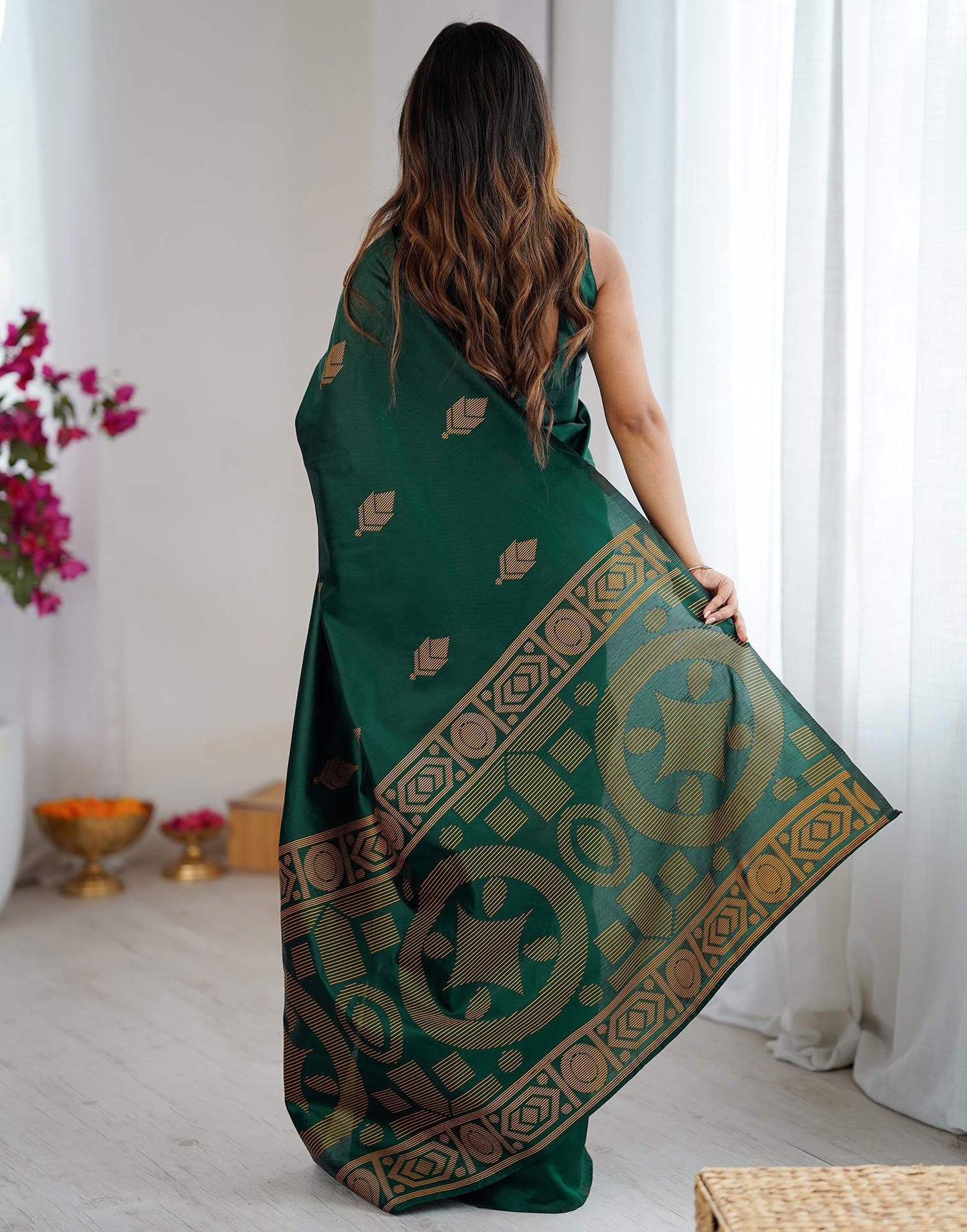 Green Silk Woven Saree