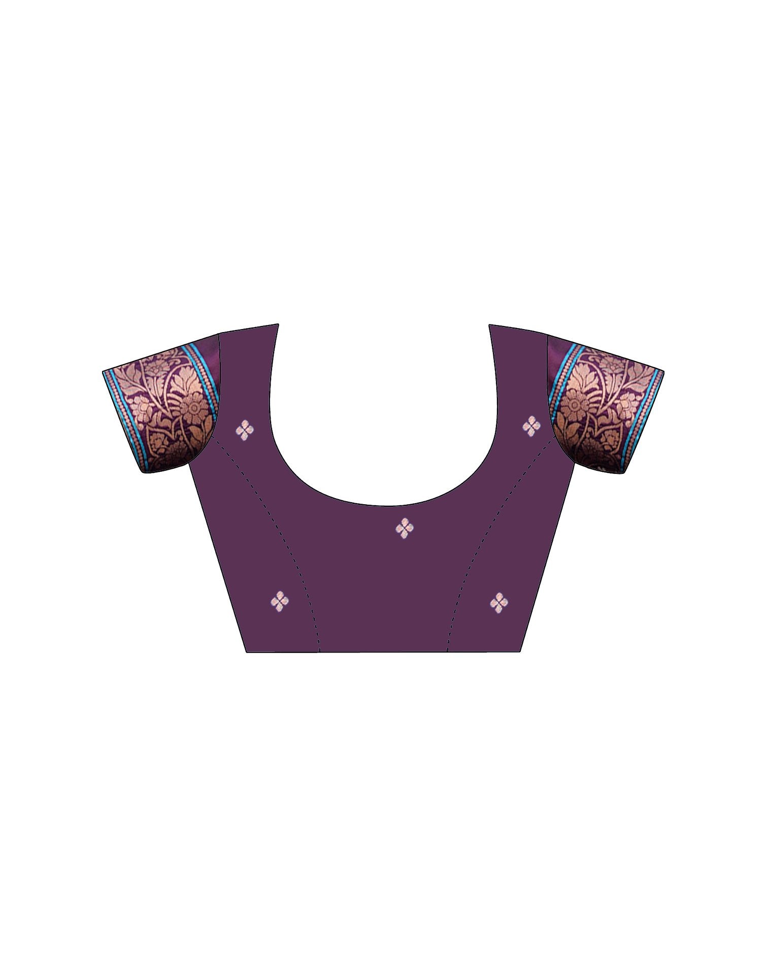 Dark Purple Silk Woven Saree