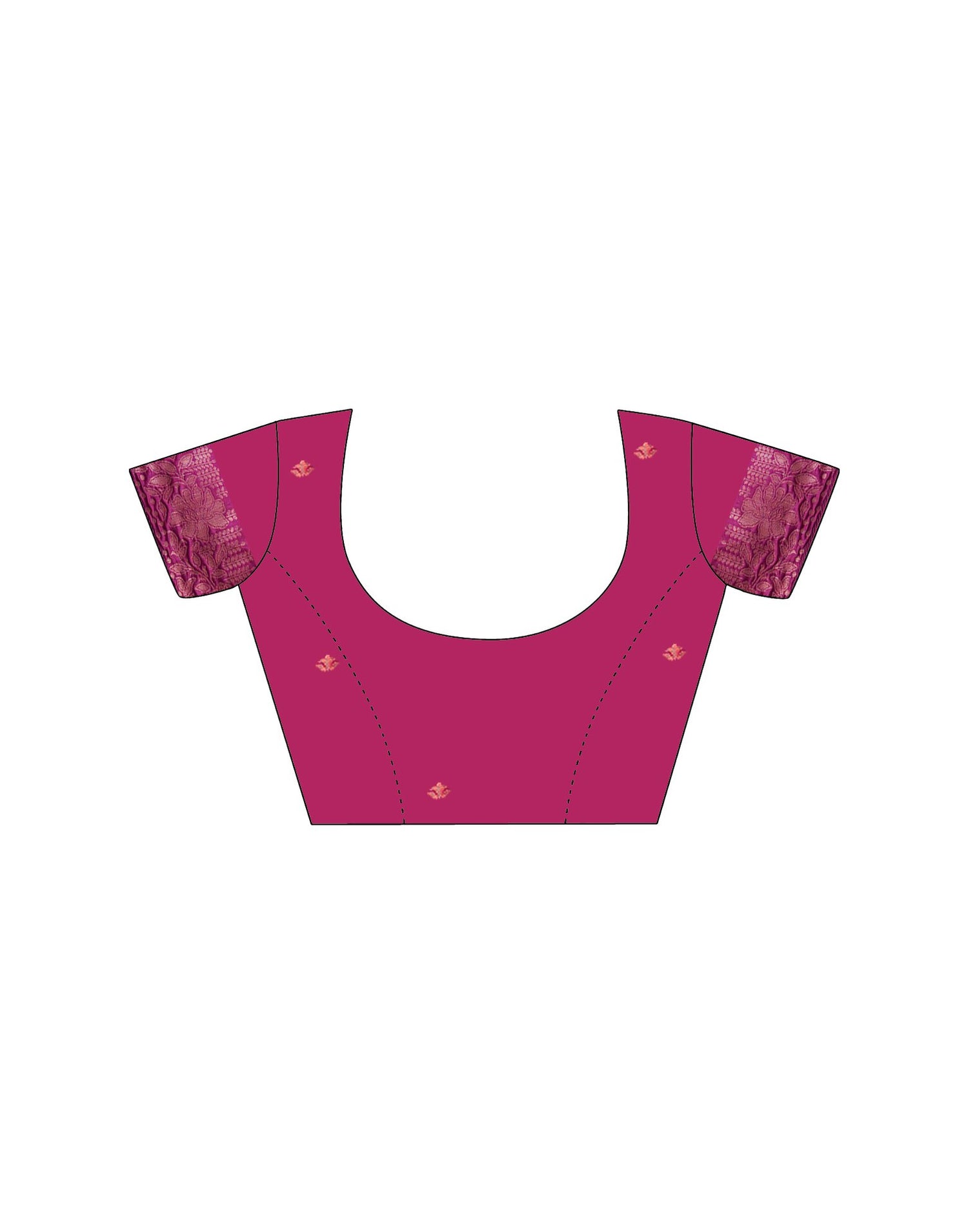 Magenta Silk Woven Saree