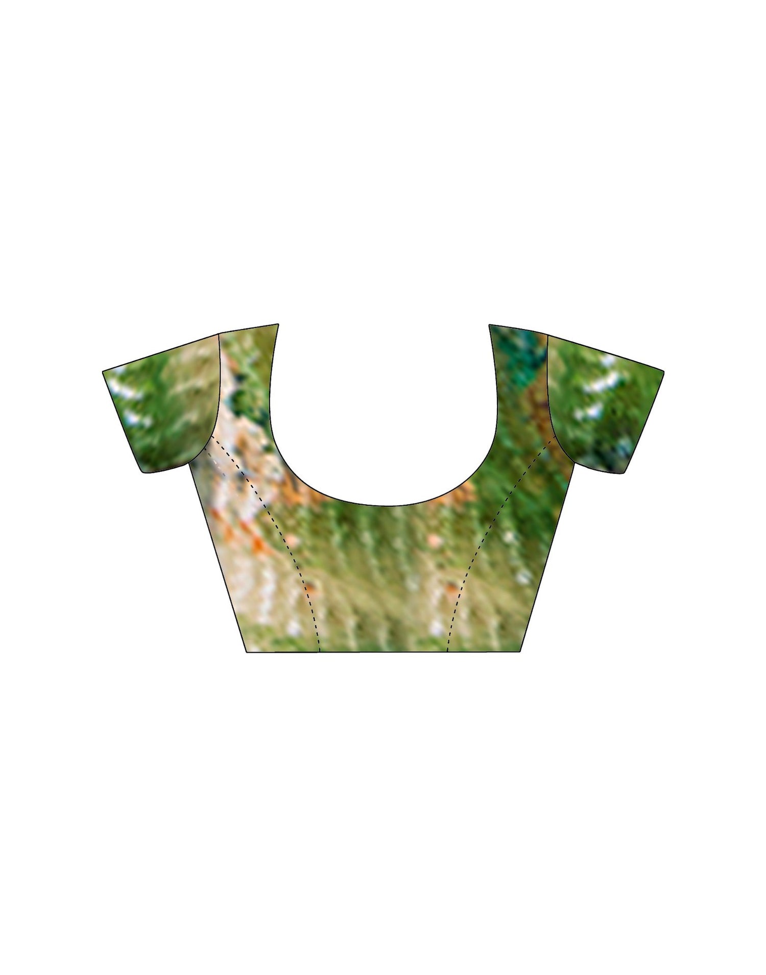 Olive Green Chiffon Zari Stripe Saree