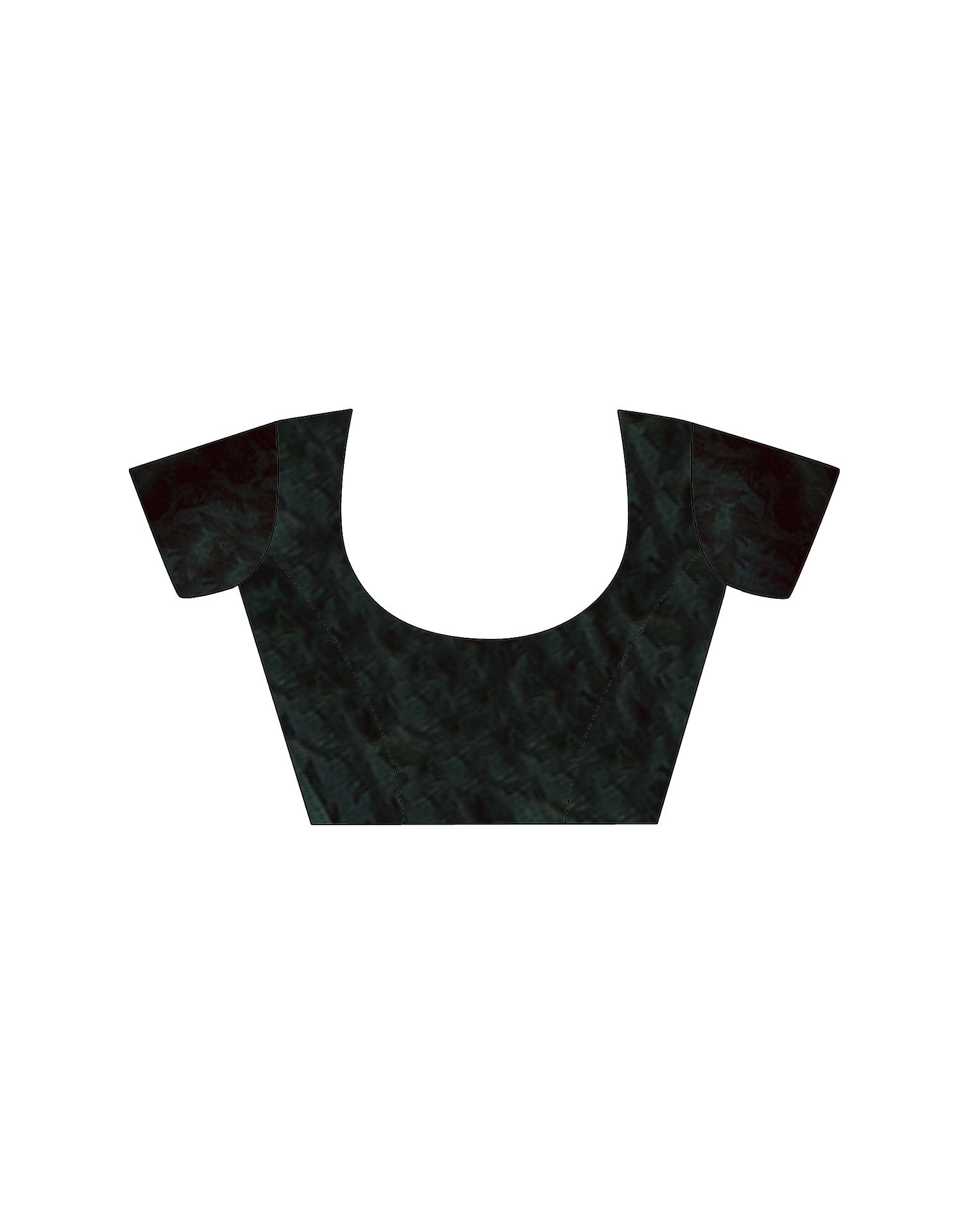 Black Satin Floral Printed Saree