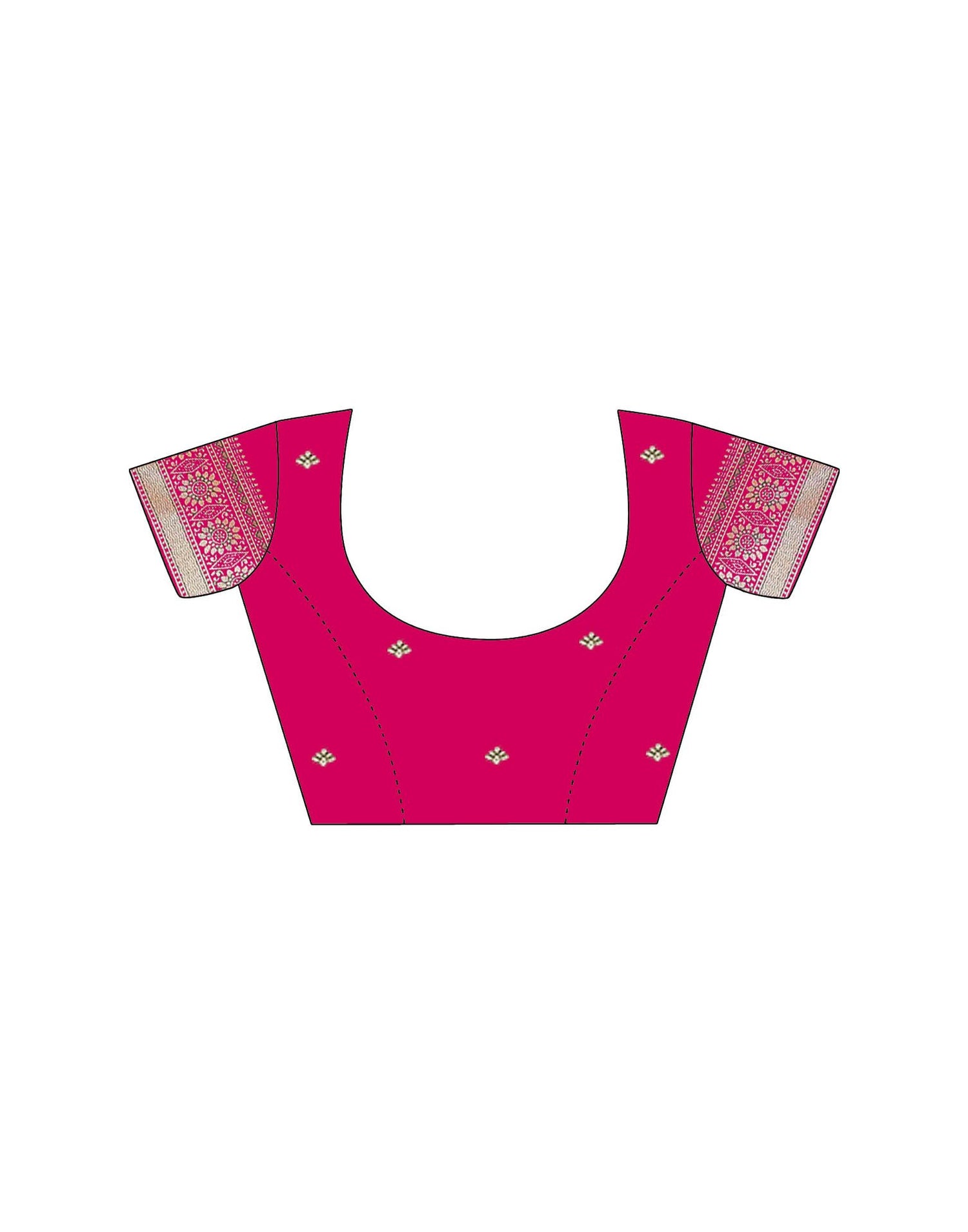 Rani Pink Silk Woven Saree