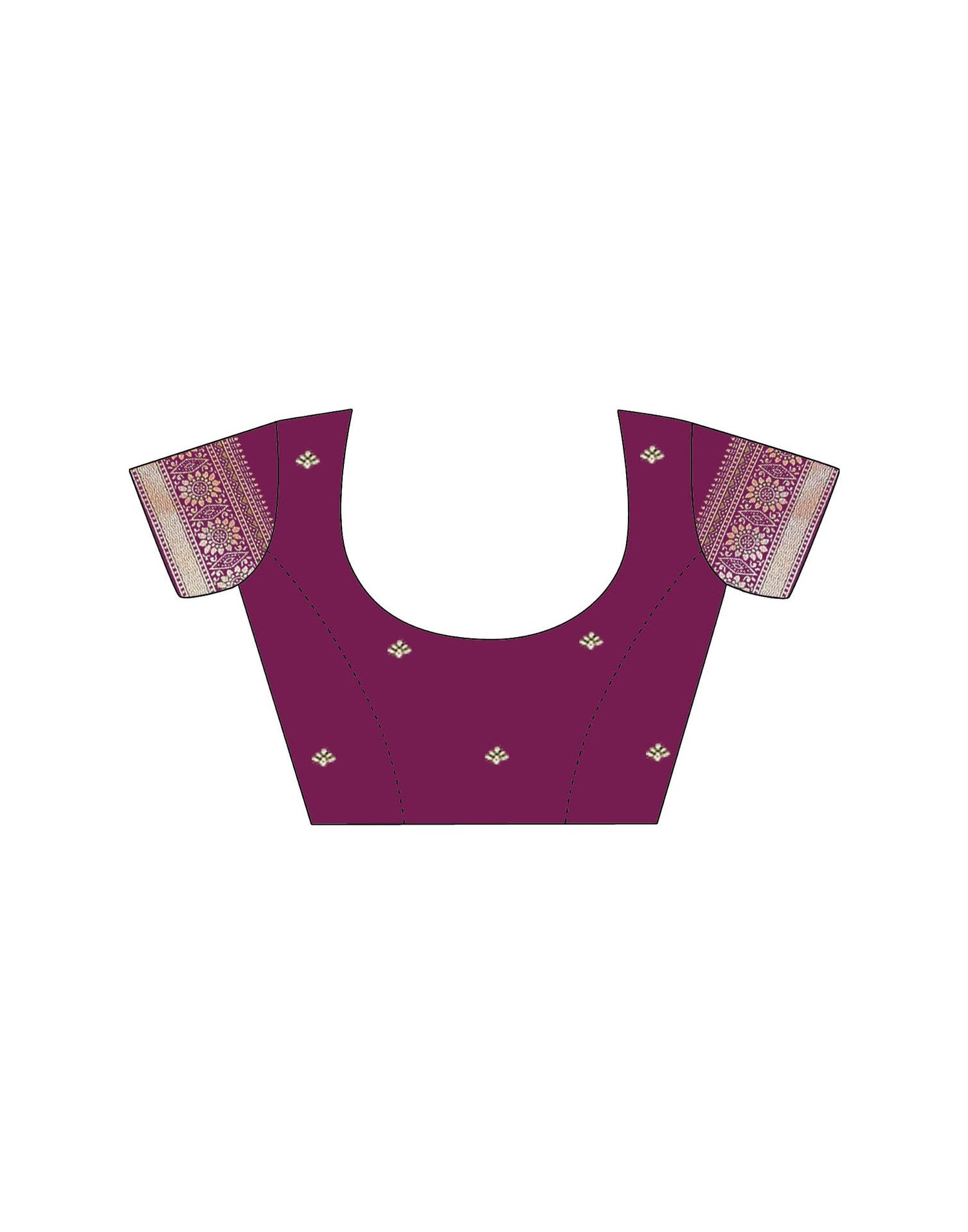 Dark Purple Silk Woven Saree