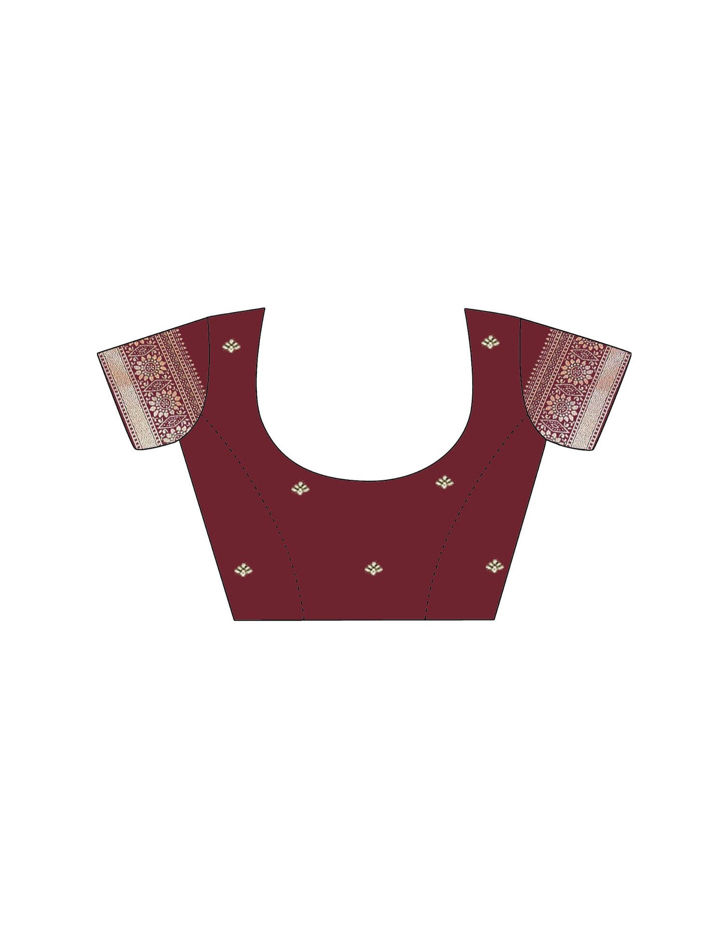 Maroon Silk Woven Saree