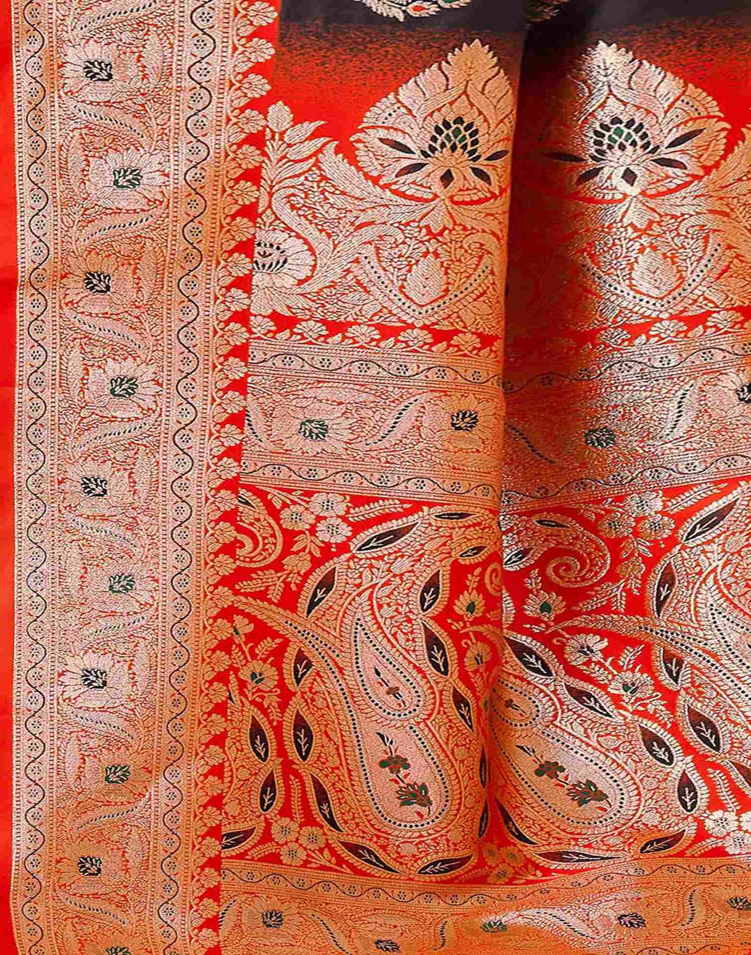 Black Silk Woven Saree