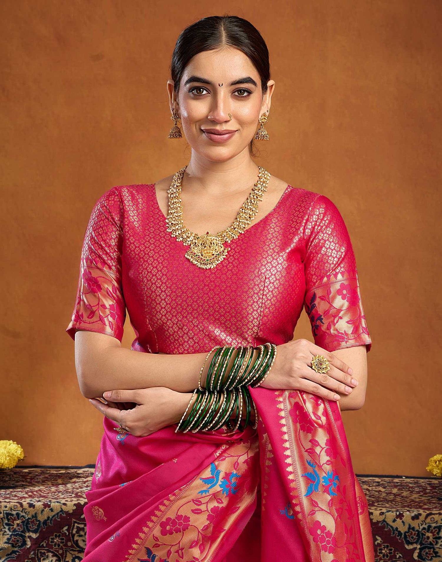 Pink Silk Woven Paithani Saree