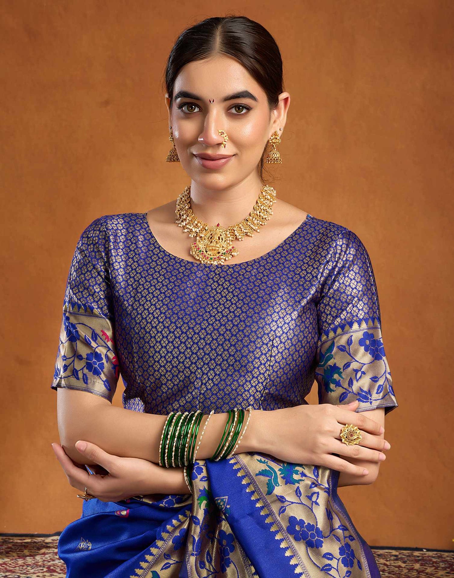 Blue Silk Woven Paithani Saree