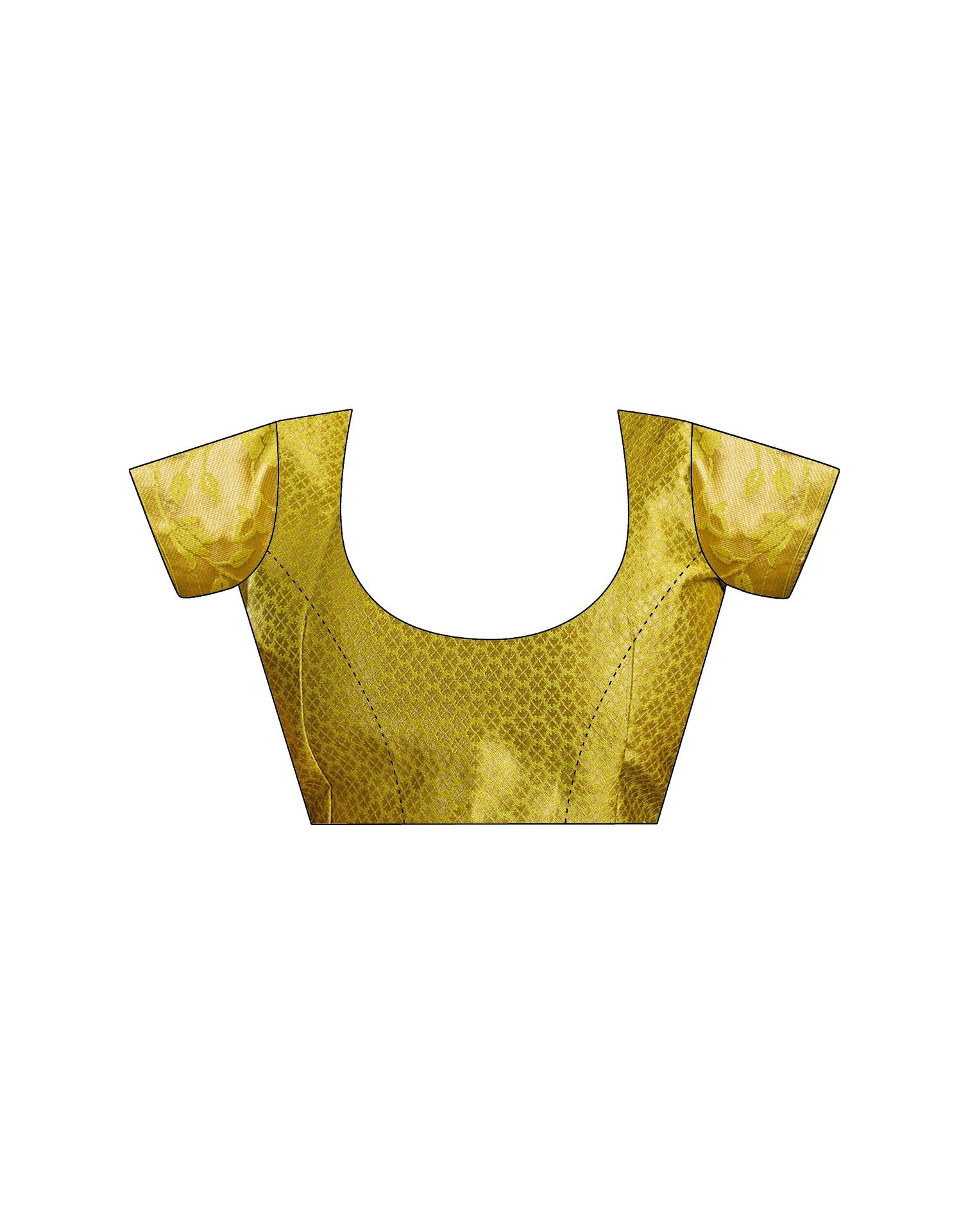 Lime Yellow Silk Woven Paithani Saree