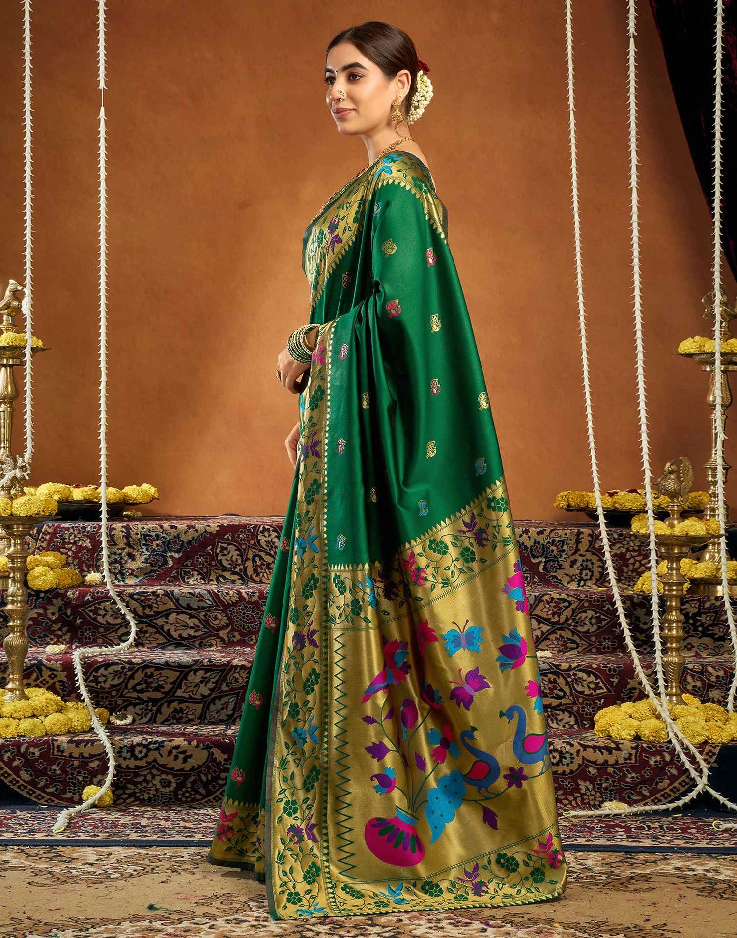 Green Silk Woven Paithani Saree