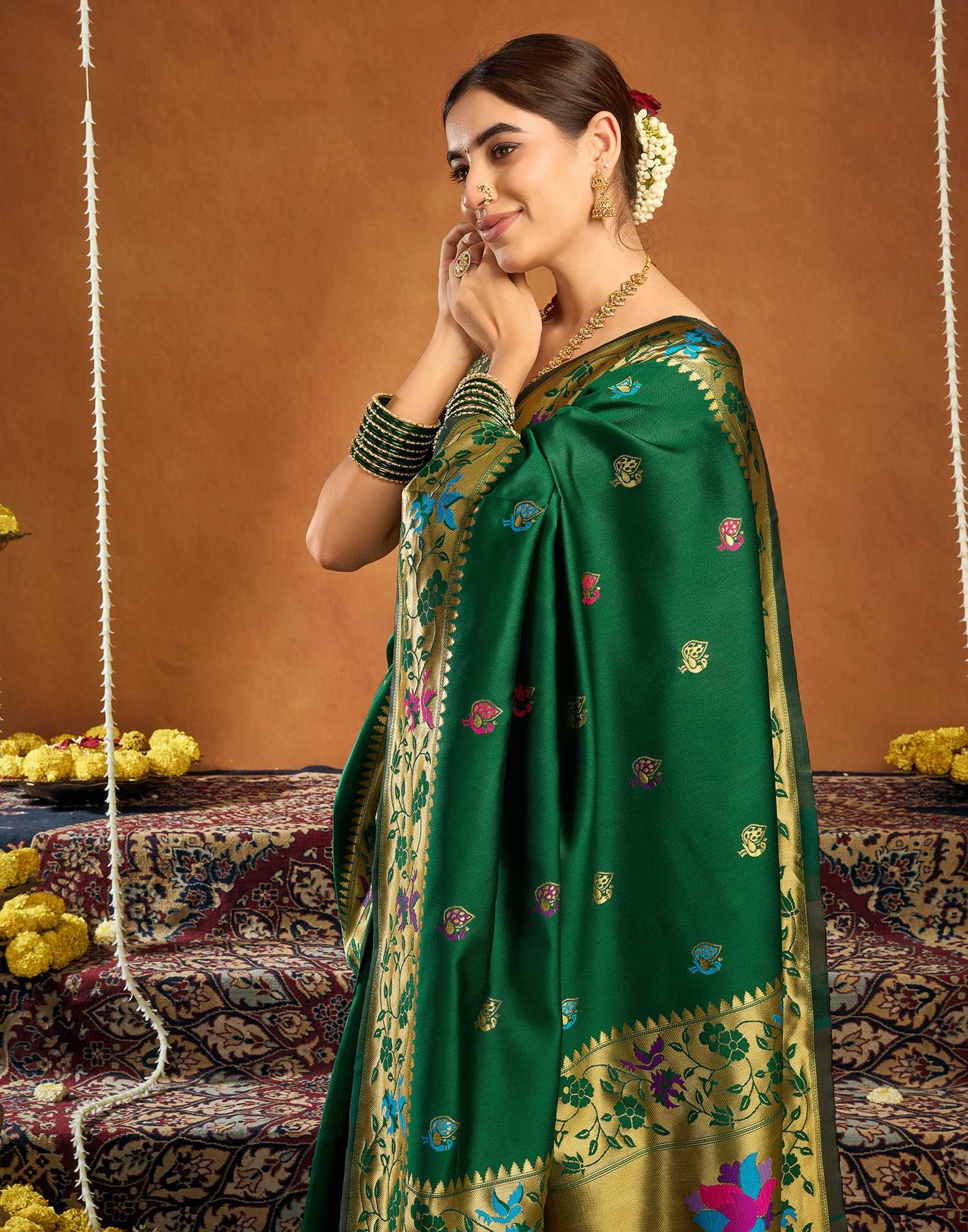 Green Silk Woven Paithani Saree