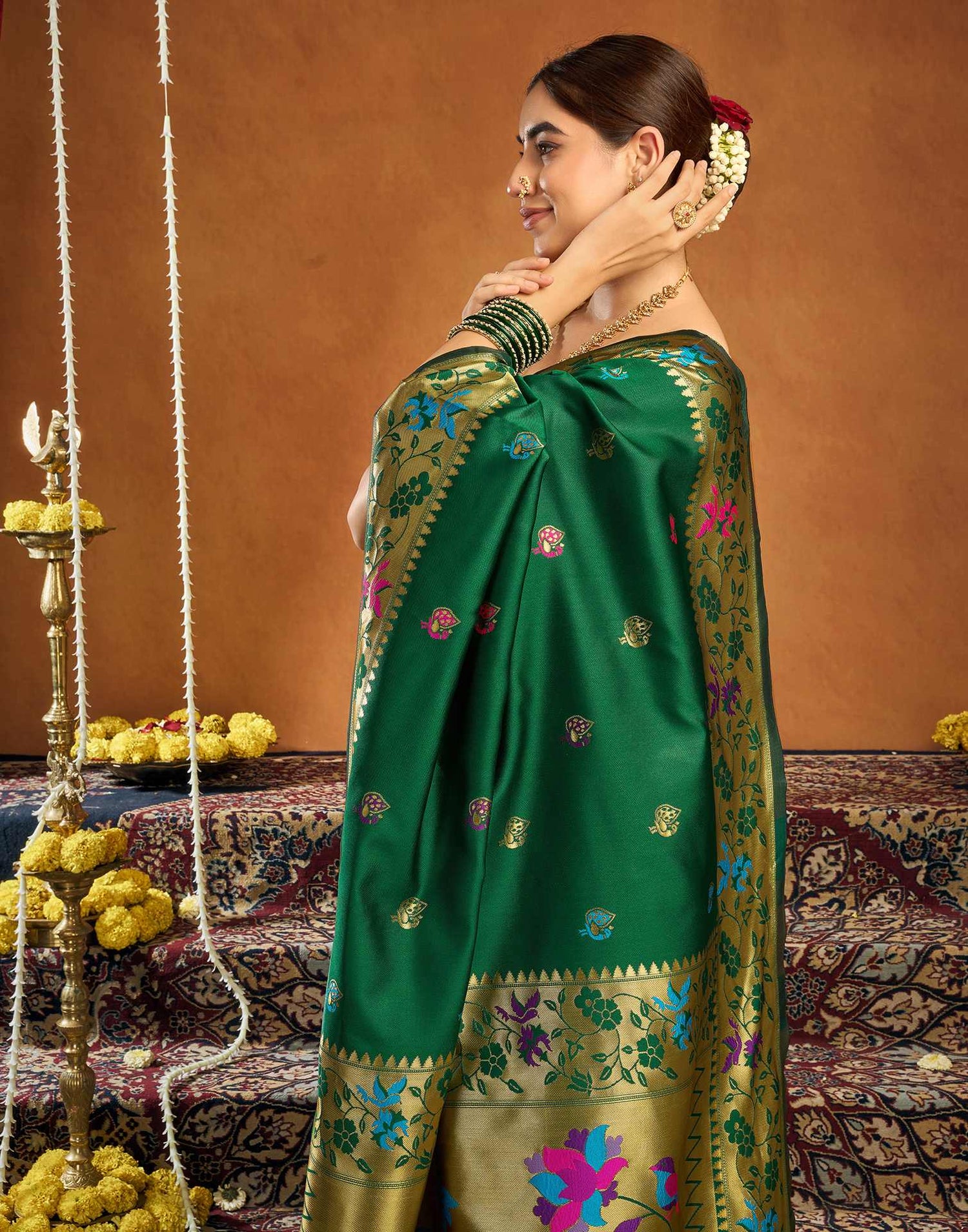 Green Silk Woven Paithani Saree