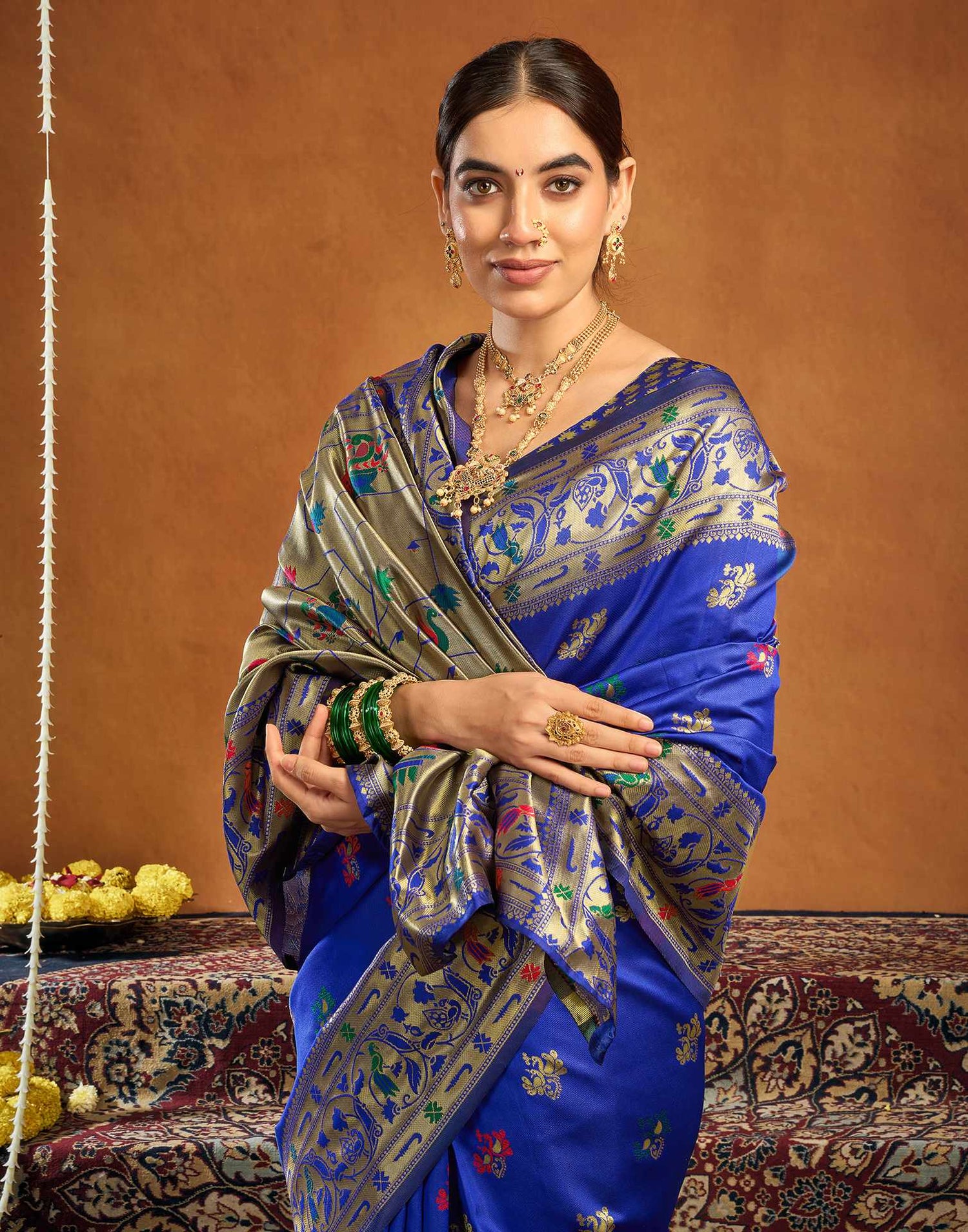 Blue Silk Woven Paithani Saree