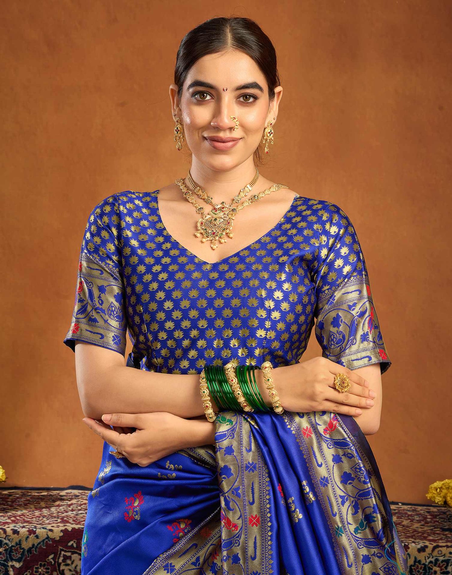 Blue Silk Woven Paithani Saree