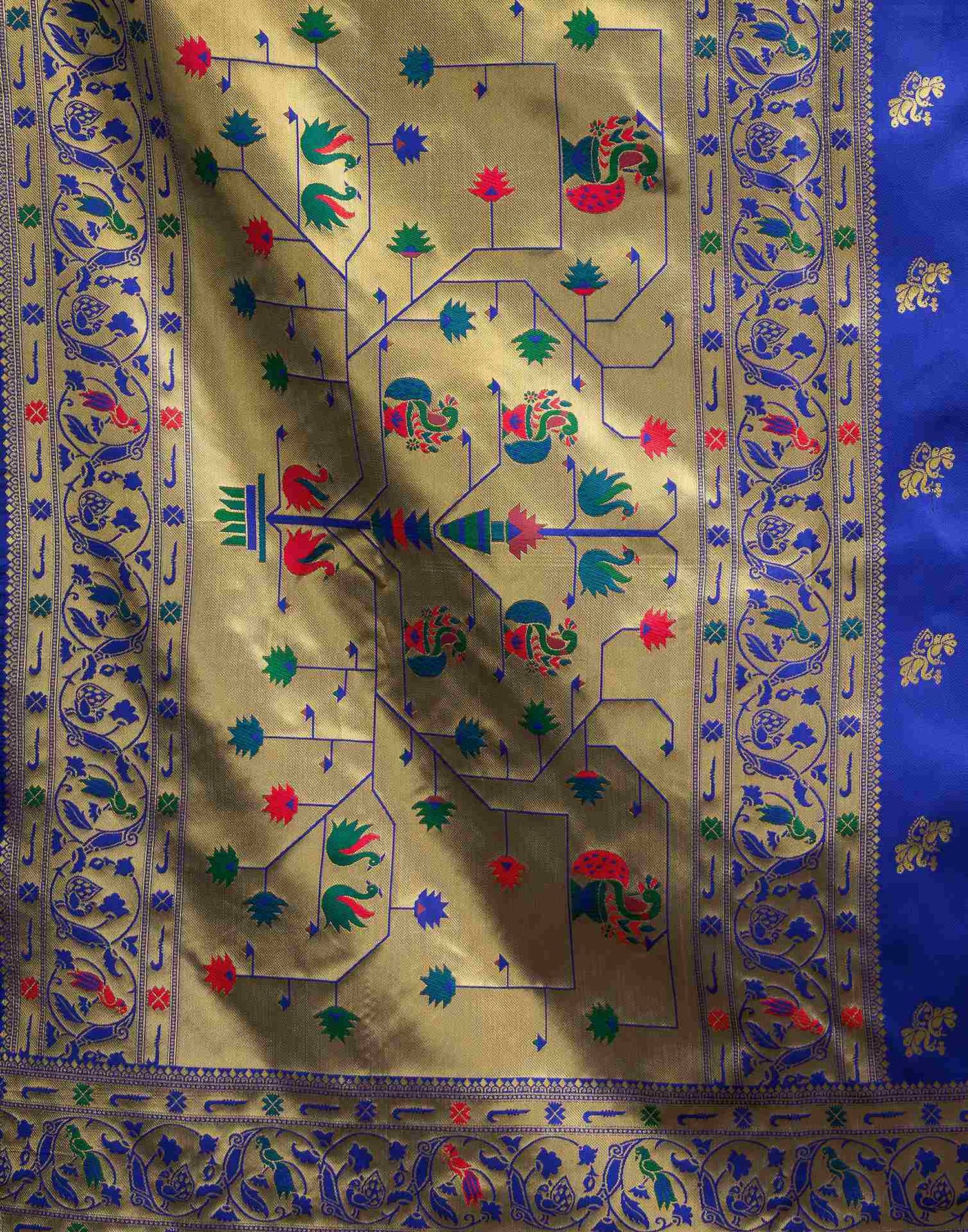 Blue Silk Woven Paithani Saree