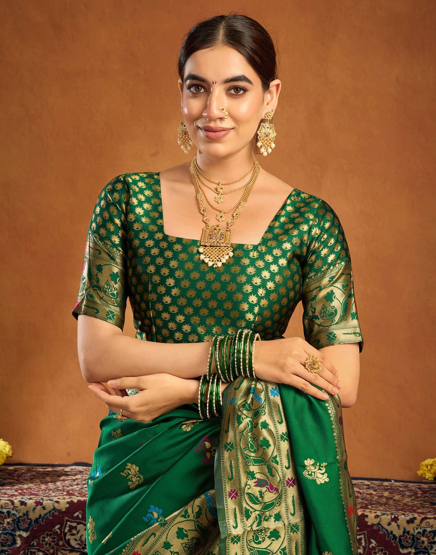 Green Silk Woven Paithani Saree