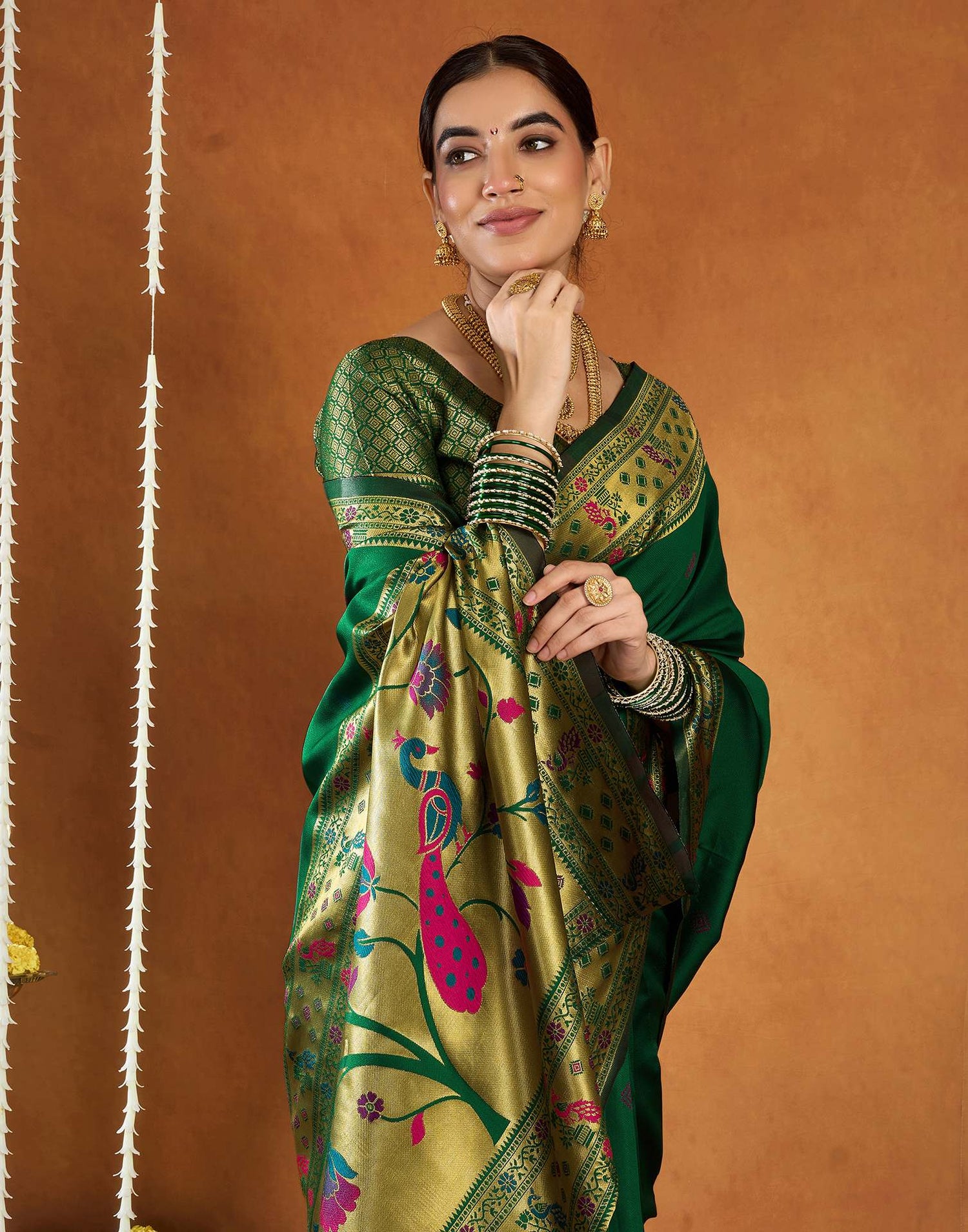 Green Silk Woven Paithani Saree