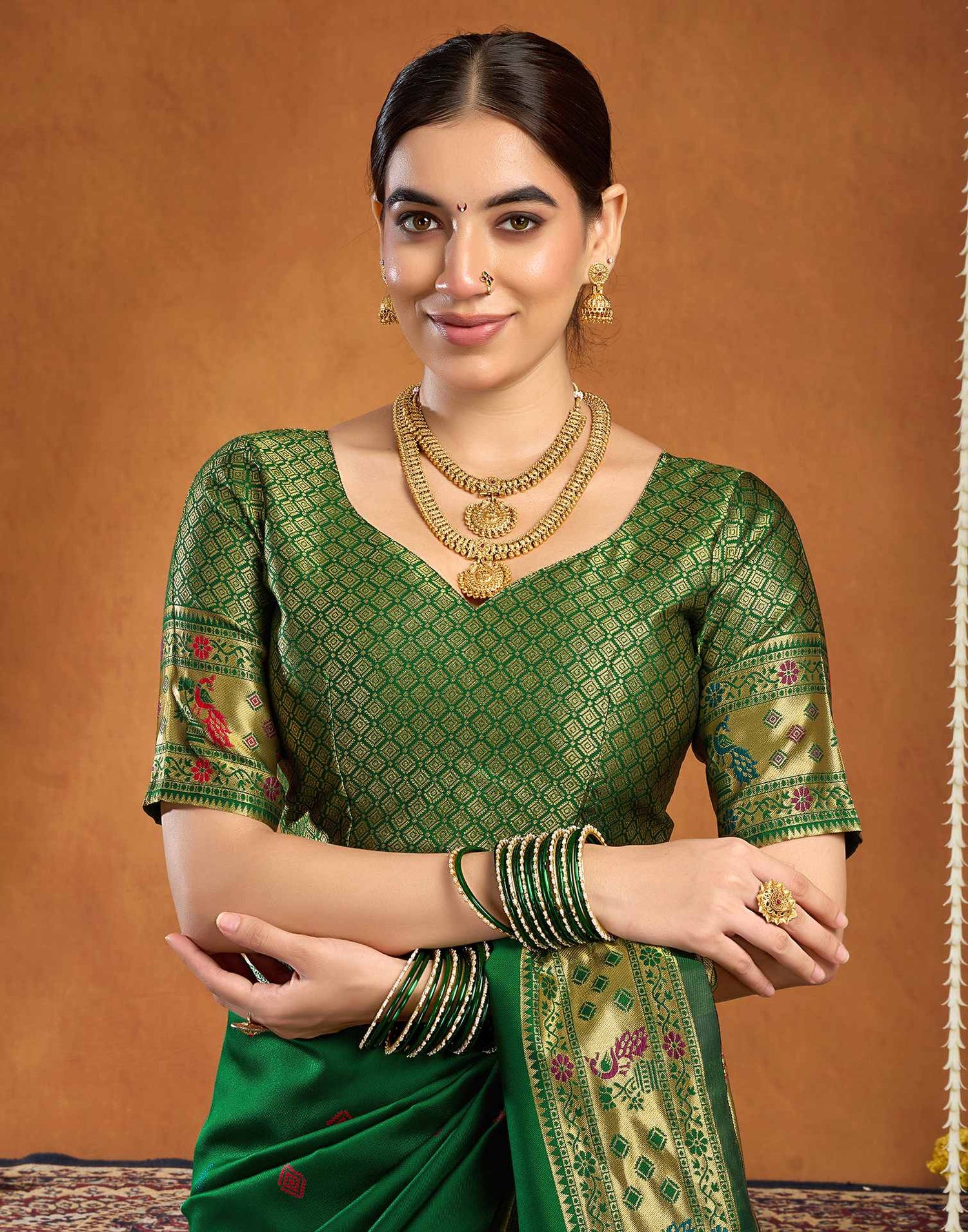 Green Silk Woven Paithani Saree